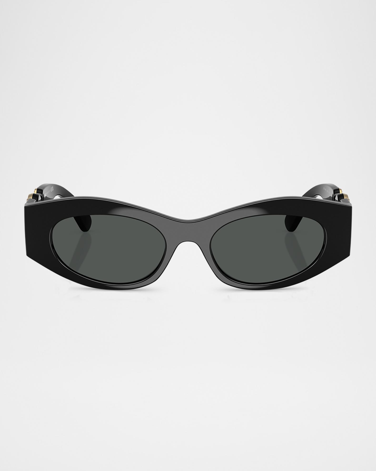 Versace Medusa Embellished Oval Plastic Sunglasses, 51MM | Neiman