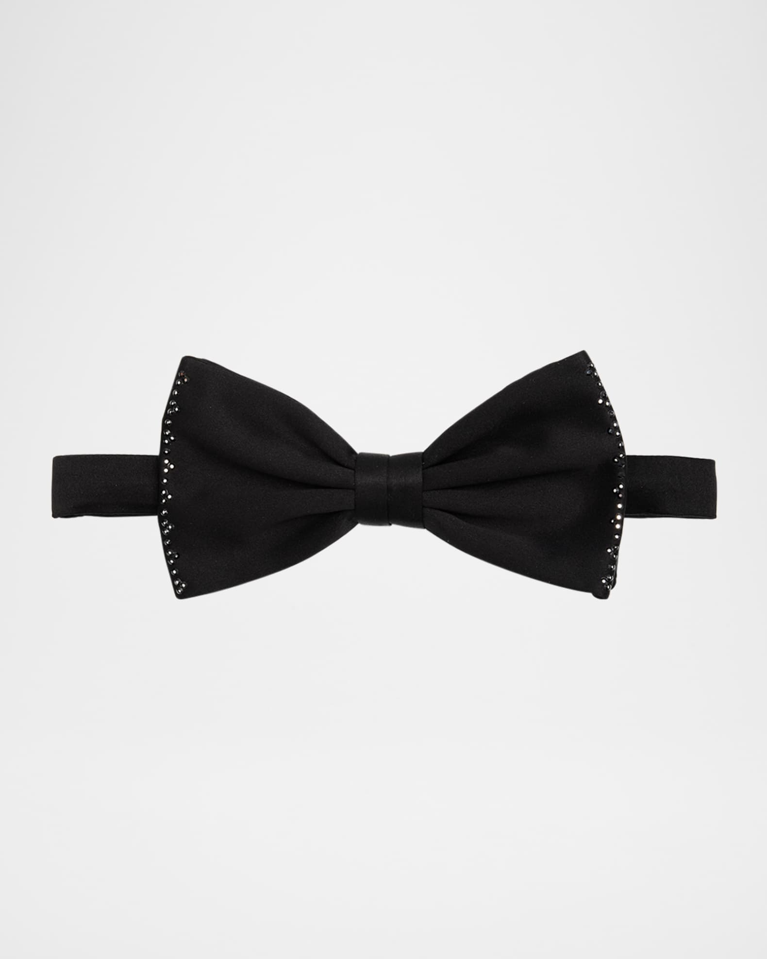 Men's Crystal-Trim Silk Bow Tie 0
