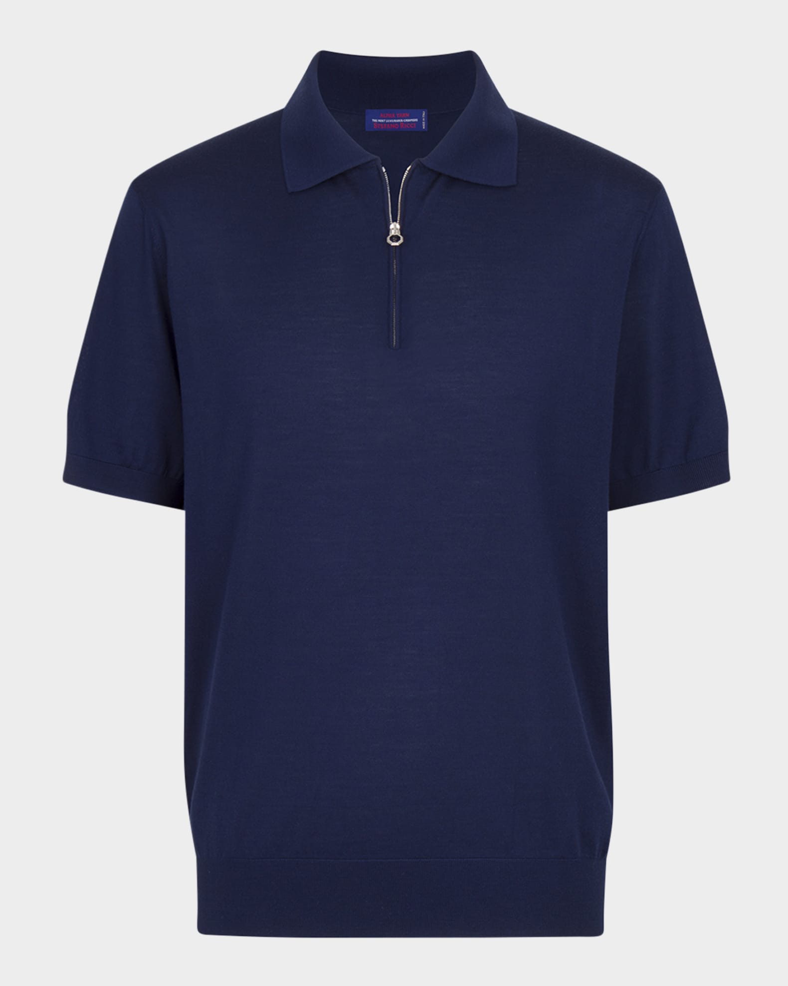 Men's Quarter-Zip Short-Sleeve Polo Sweater 0