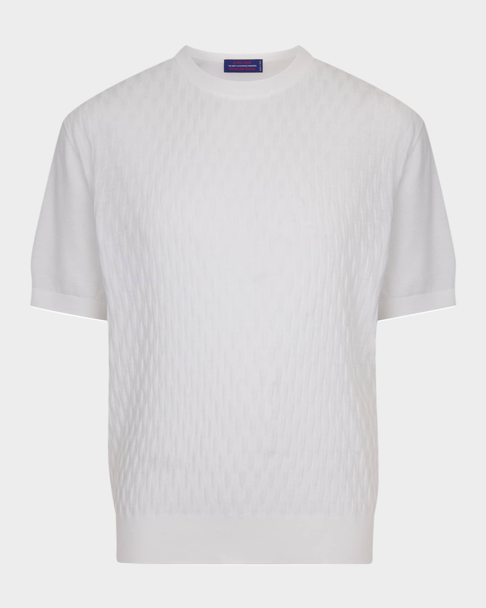 Men's Cashmere Short-Sleeve Crewneck Sweater 0