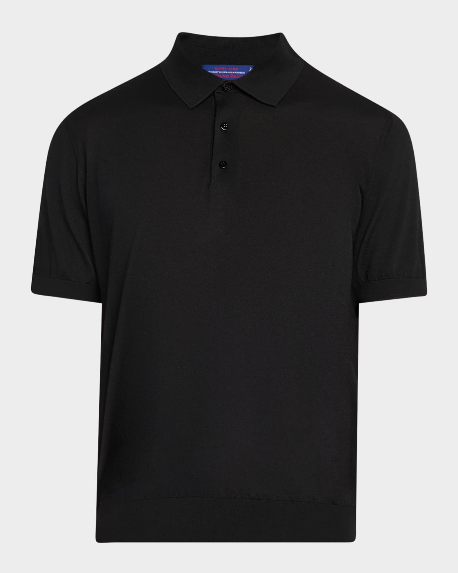 Men's Knit Short-Sleeve Polo Sweater 0