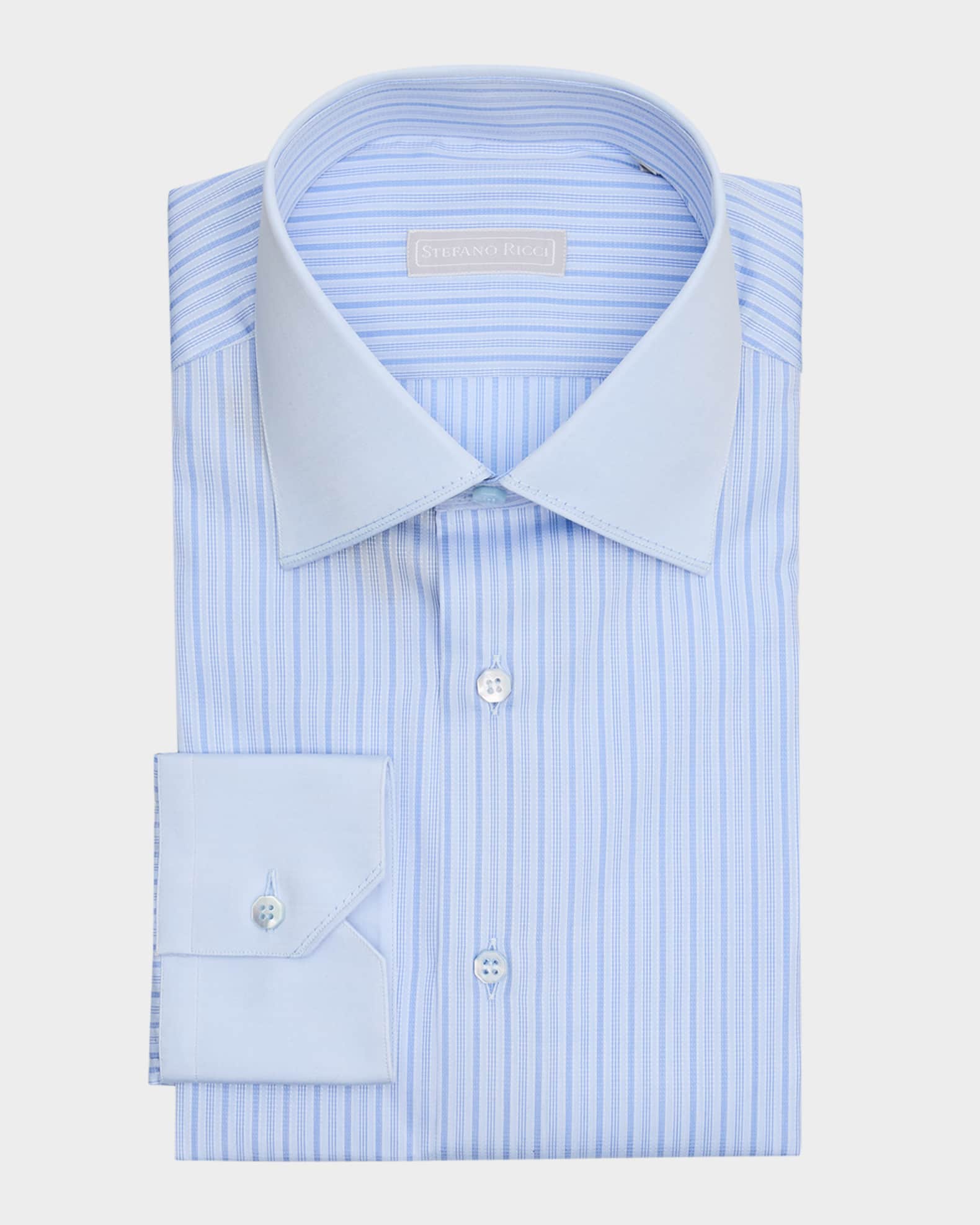 Men's Striped Dress Shirt 0