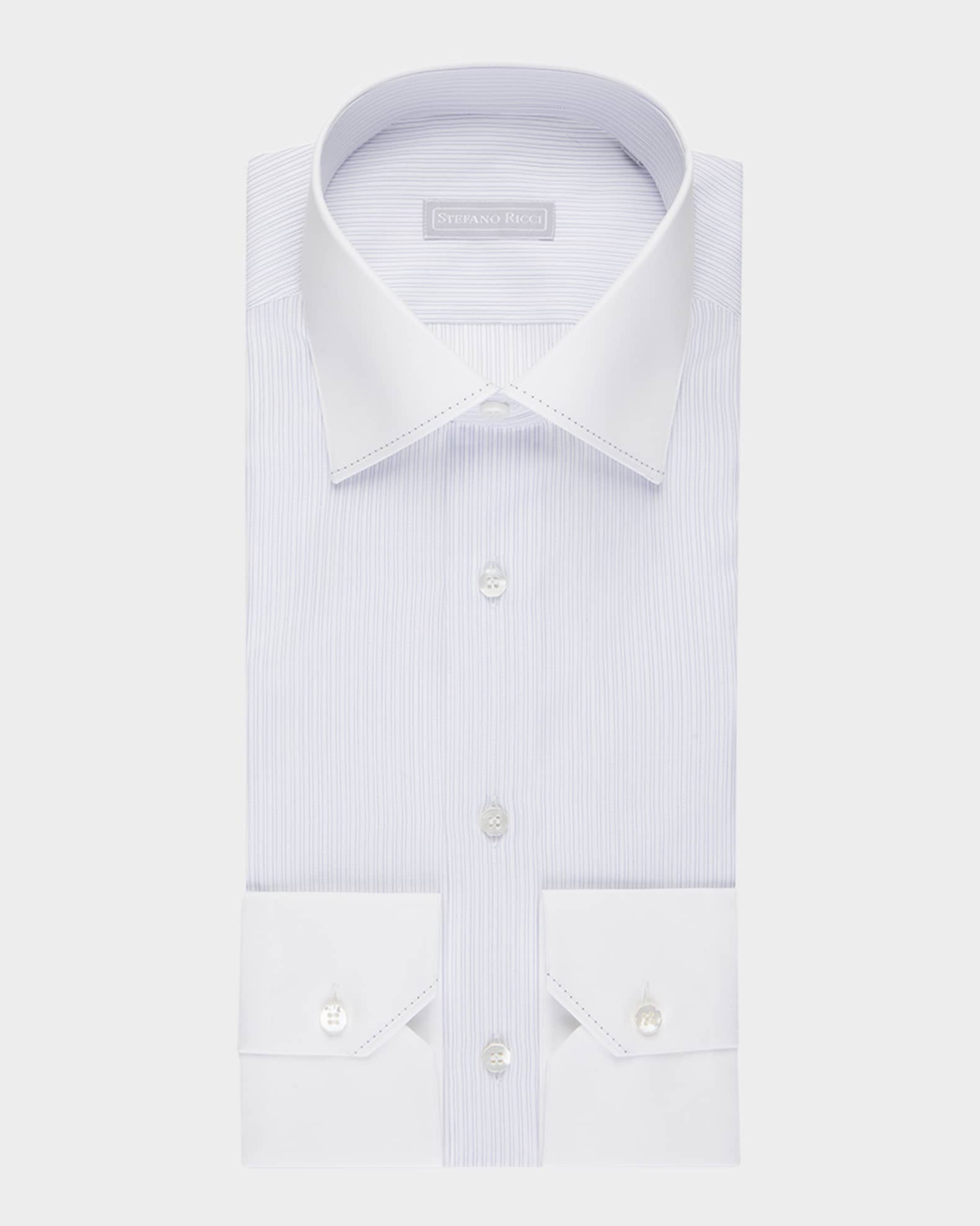 Men's Cotton Micro-Stripe Dress Shirt 0