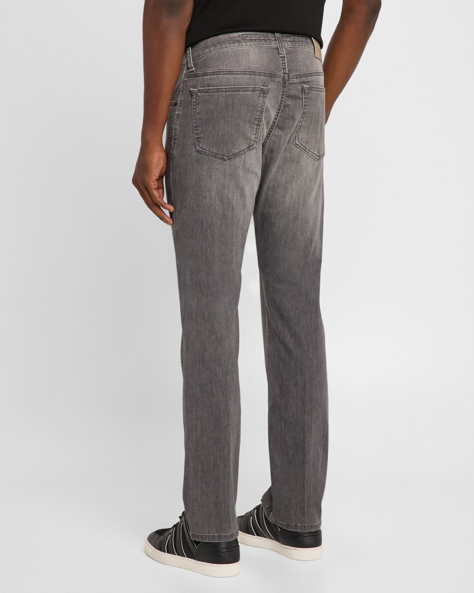 Stefano Ricci Men's Grey-Wash Slim Fit Jeans | Neiman Marcus