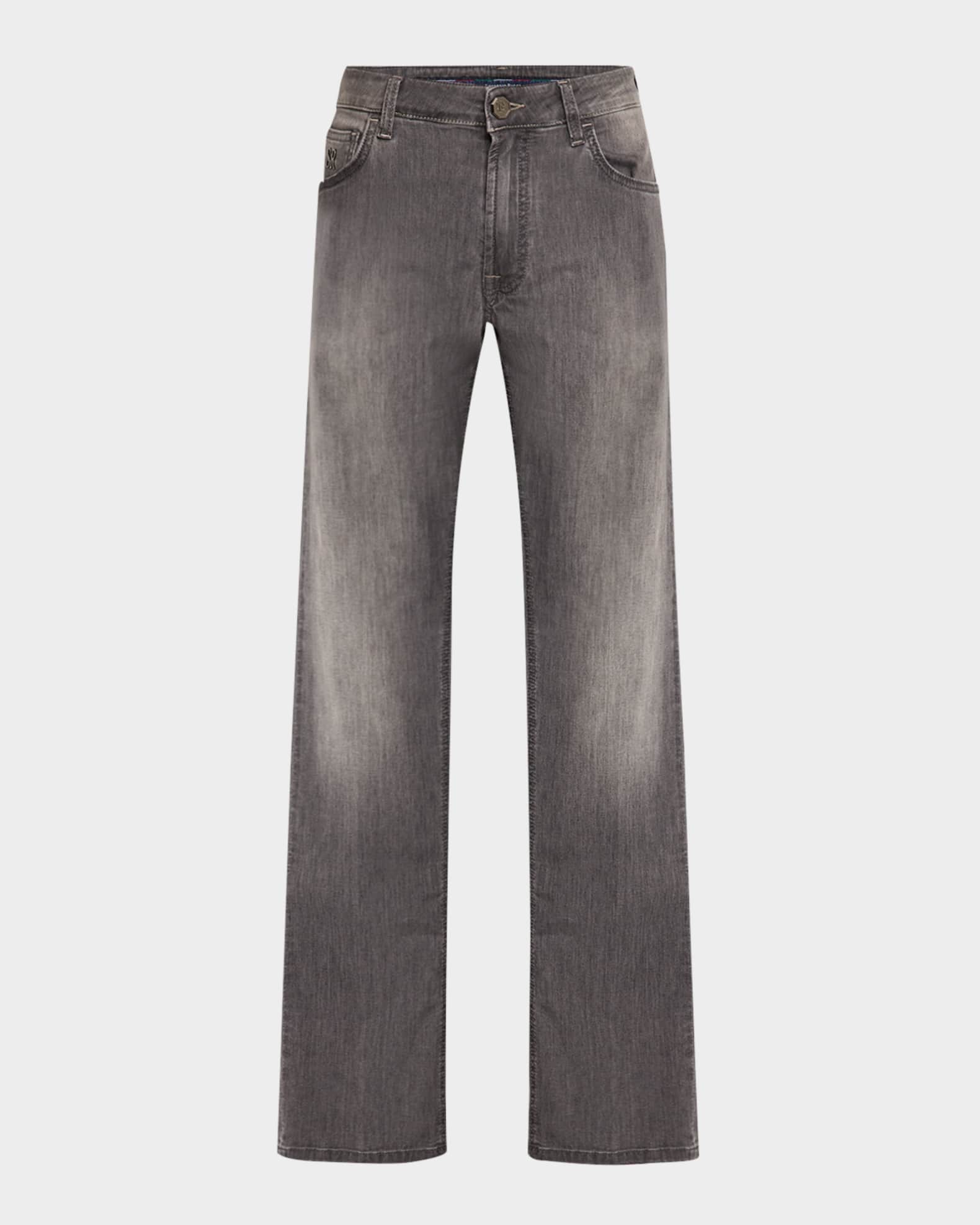 Men's Grey-Wash Slim Fit Jeans 0