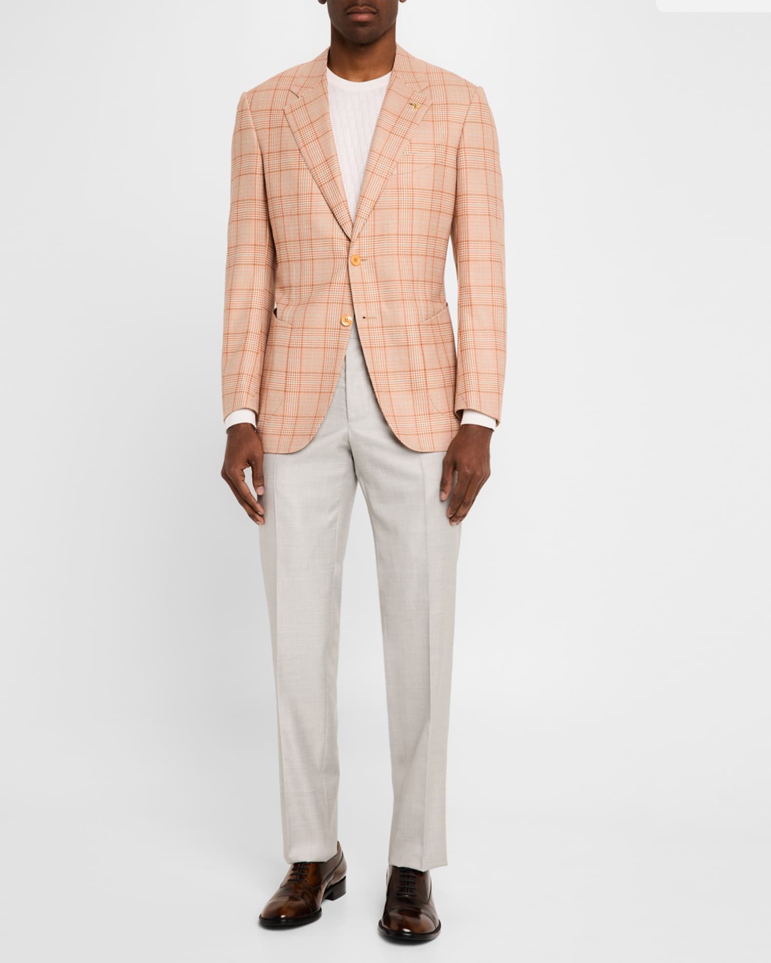 Men's Plaid Single-Breasted Sport Coat 1