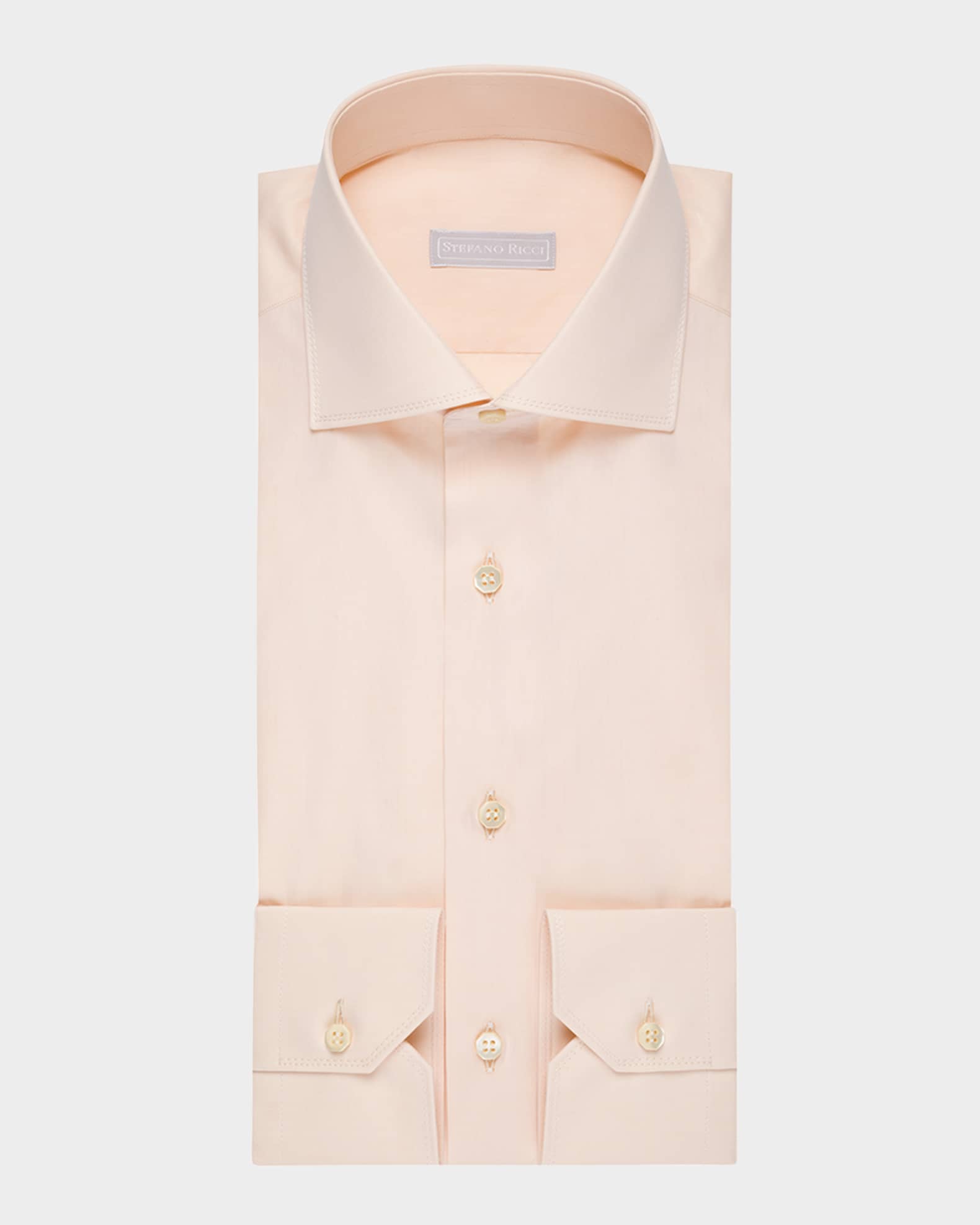 Men's Cotton Point-Collar Dress Shirt 0