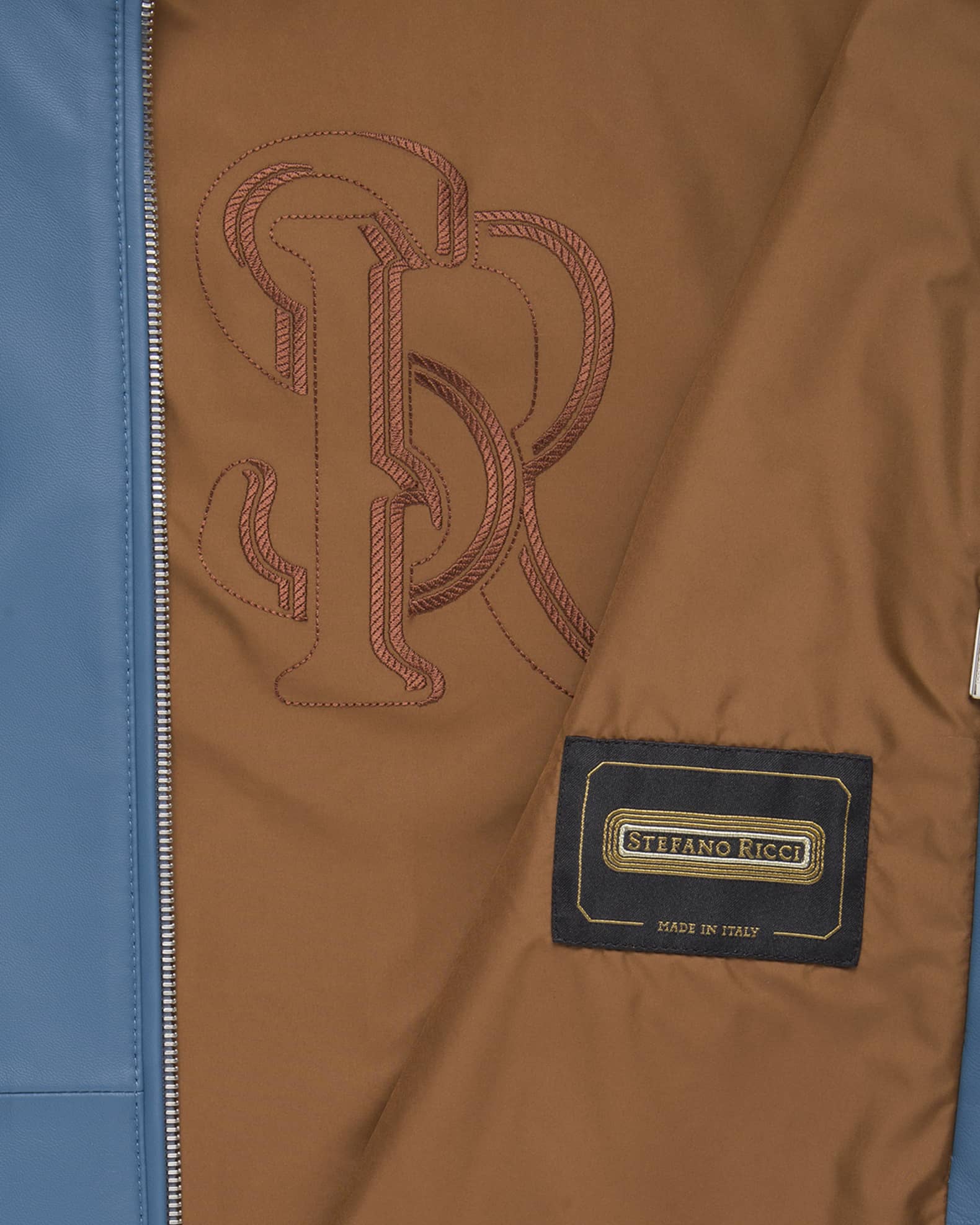 Men's Leather Full-Zip Blouson Jacket 1