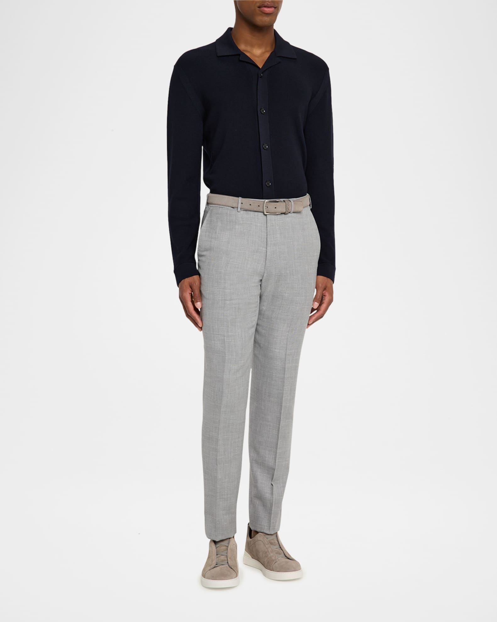 Men's Slim-Fit Melange Pants 1
