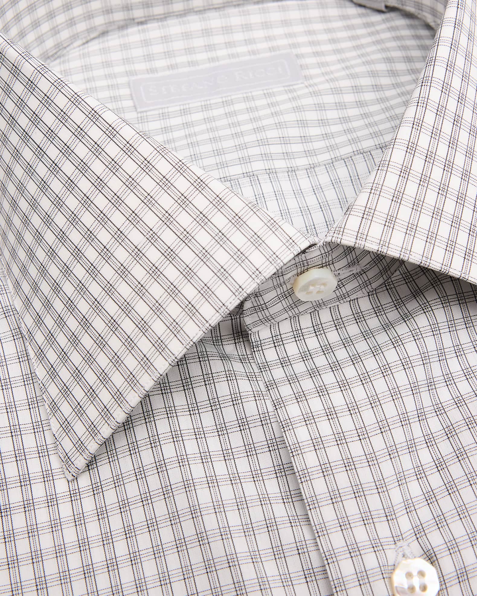 Men's Cotton Micro-Check Dress Shirt 1
