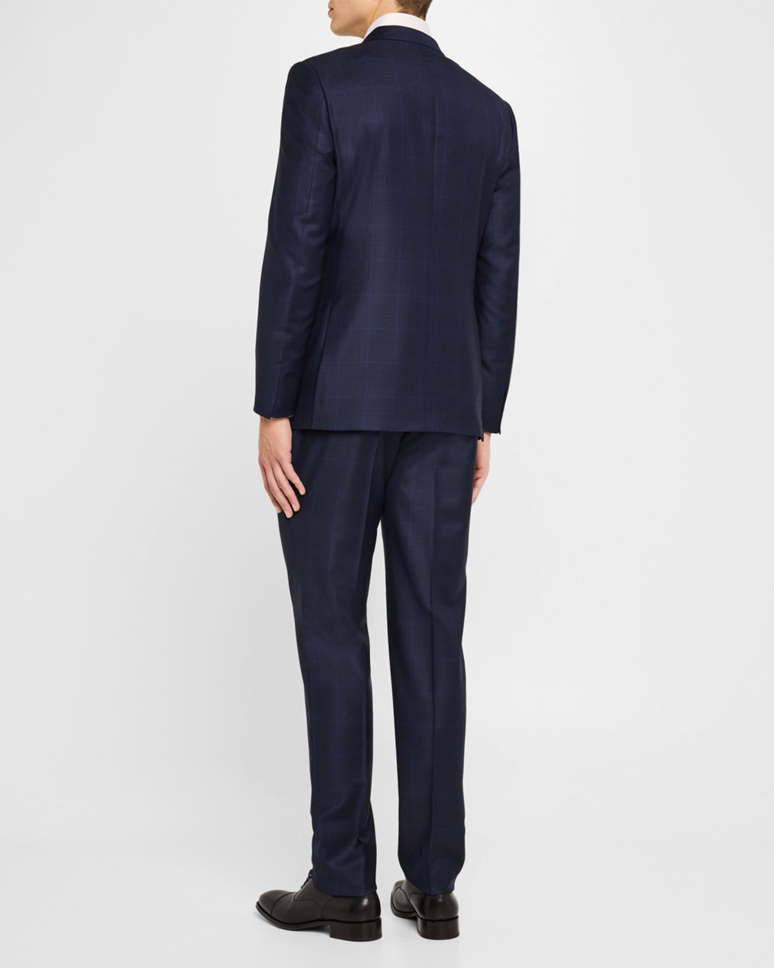 TOMORROWLAND ZEGNA TROFEO ネイビー チェック XL ZEGNA Men's Trofeo Tonal Plaid Suit | Neiman Marcus
