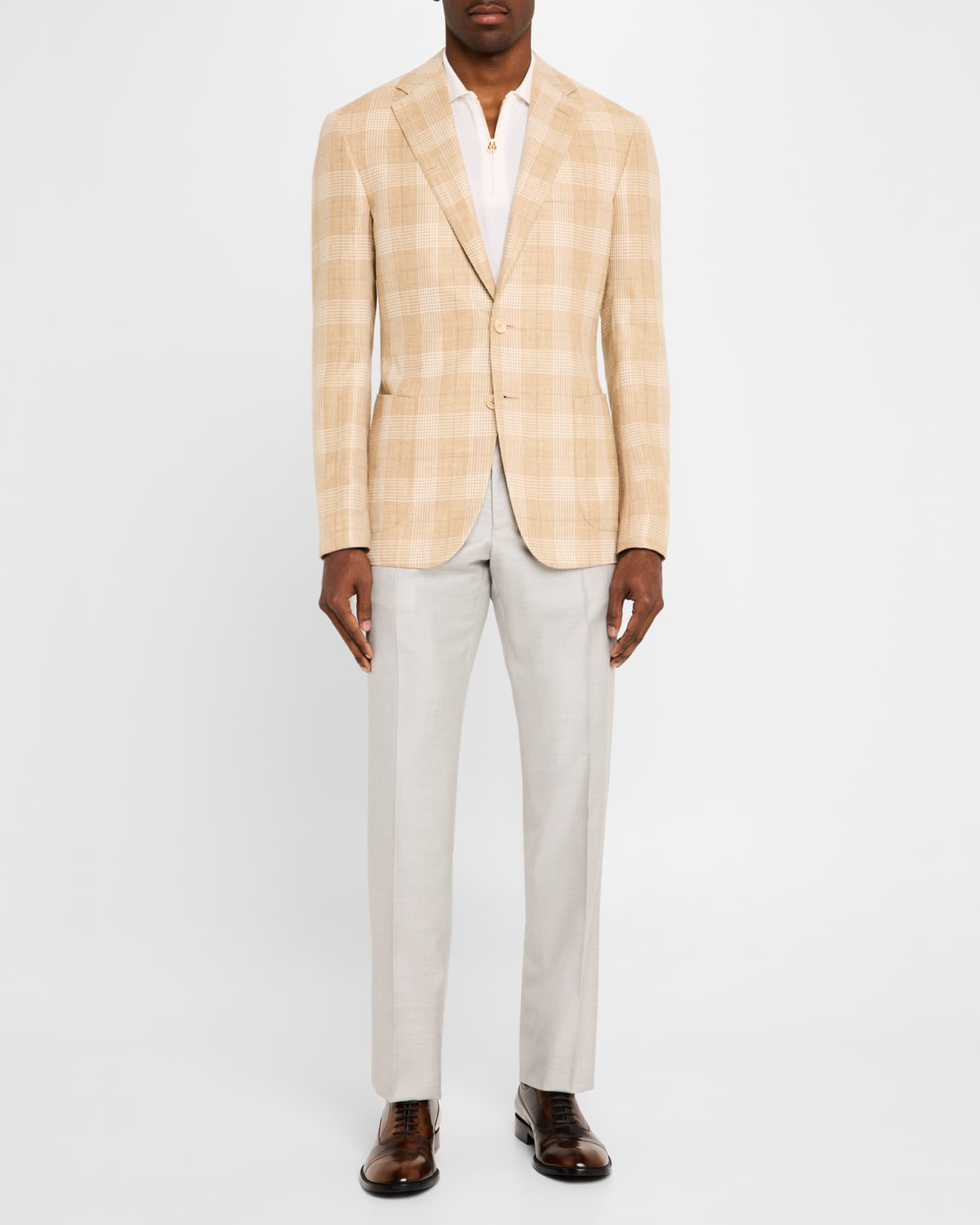 Men's Plaid Single-Breasted Sport Coat 1