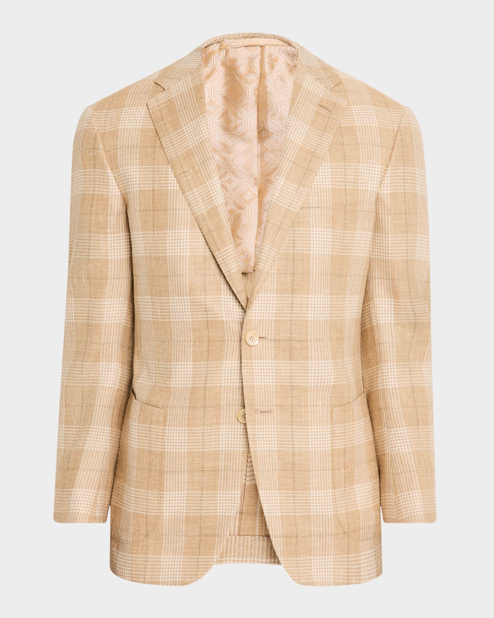 Men's Plaid Single-Breasted Sport Coat 0
