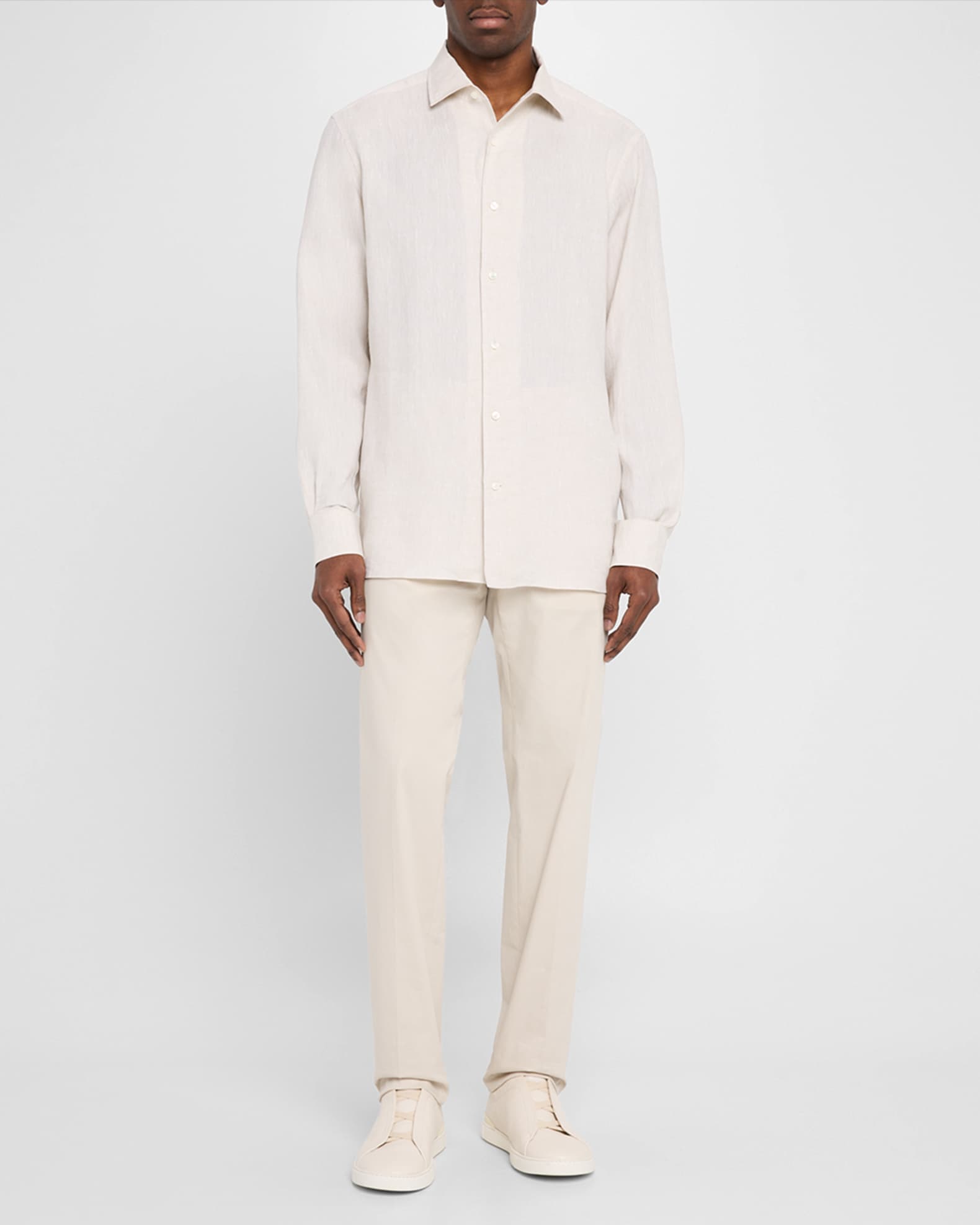 Men's Melange Oasi Lino Sport Shirt