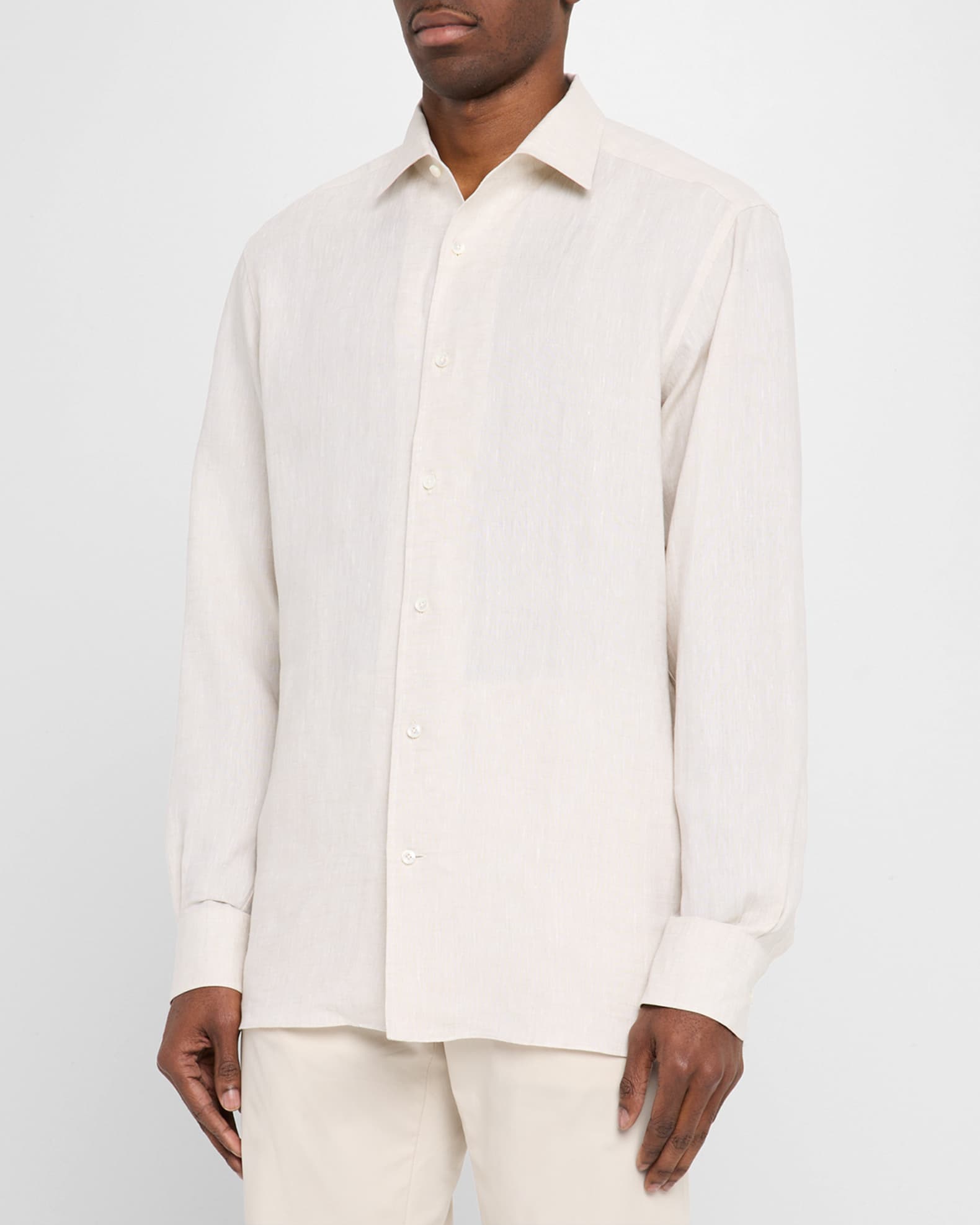 Men's Melange Oasi Lino Sport Shirt