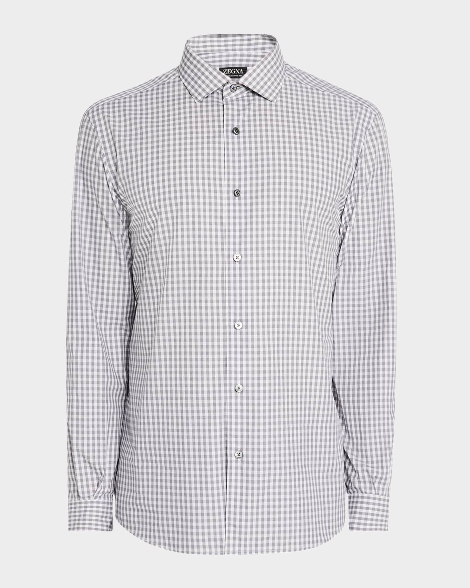 シャツ ZEGNA Men Shirt Grey UFV22A9SOT6B N07 Ermenegildo Zegna Shirt Mens Extra Large Gray Stripe Long