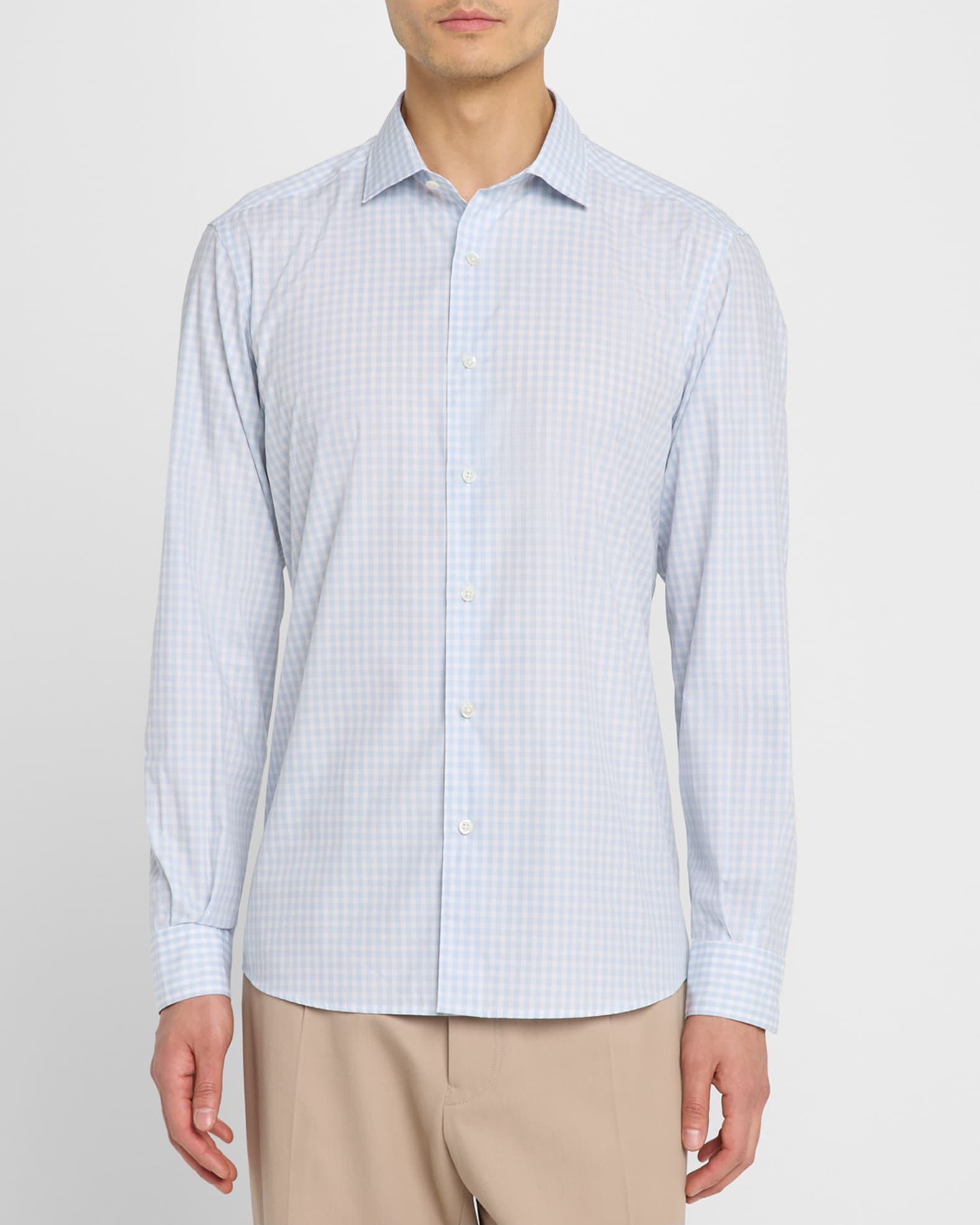 ZEGNA Men's Cotton Check Sport Shirt | Neiman Marcus