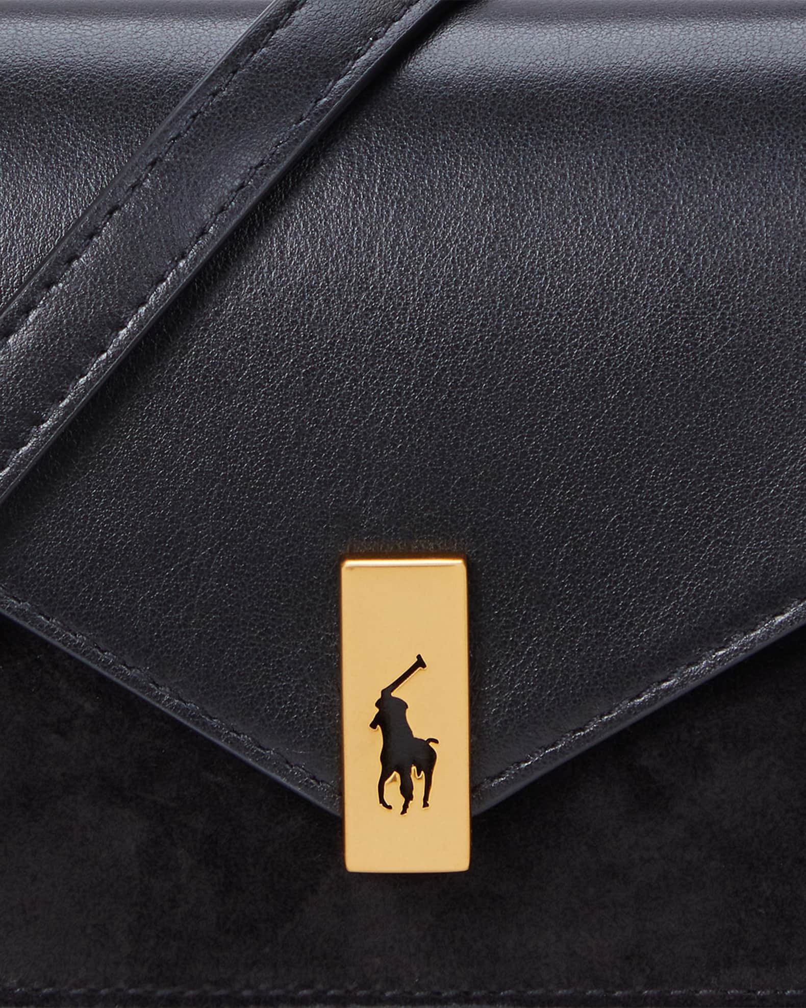 Polo Ralph Lauren Polo ID Suede-Leather Chain Wallet & Bag