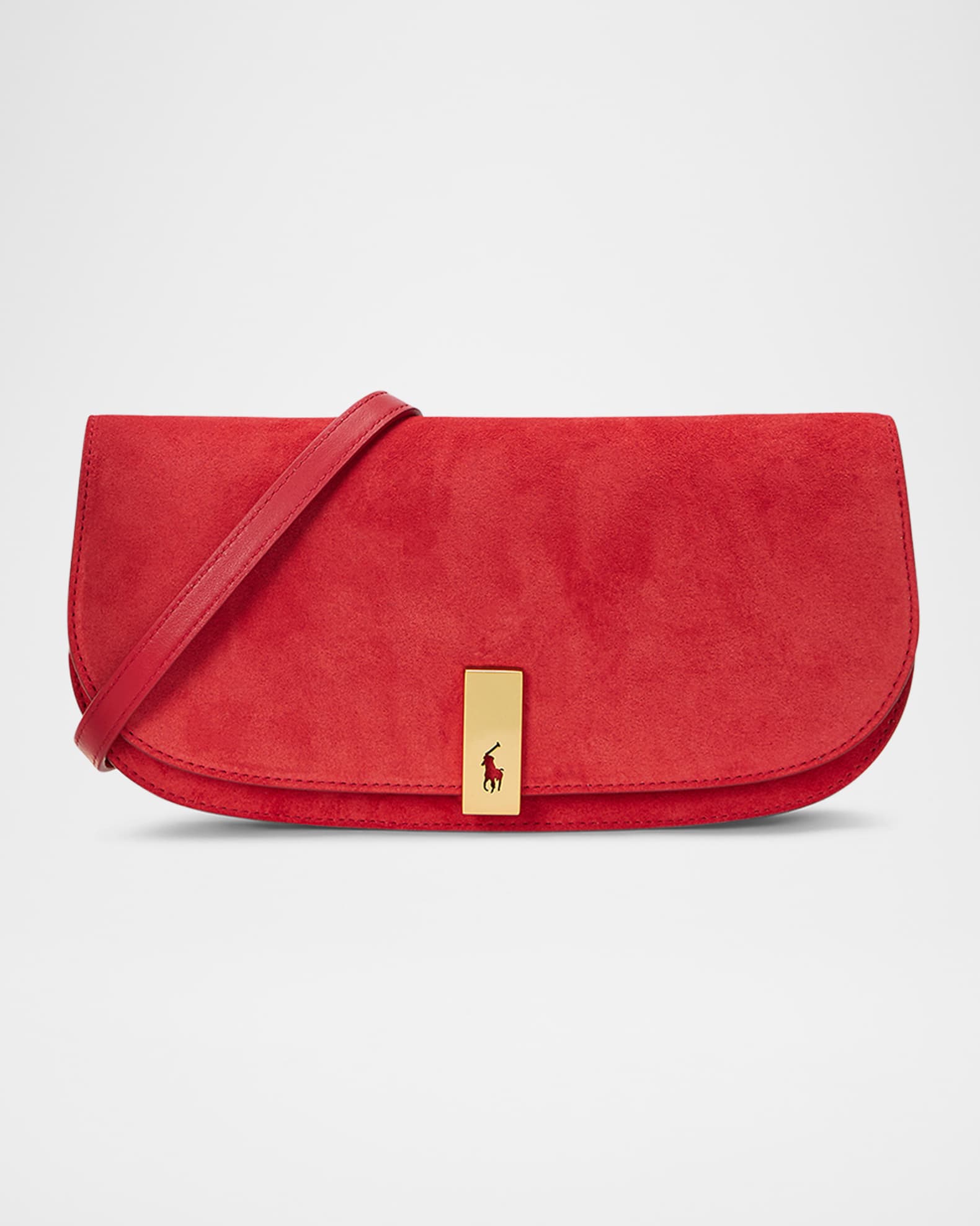 Red suede clutch purse cheap