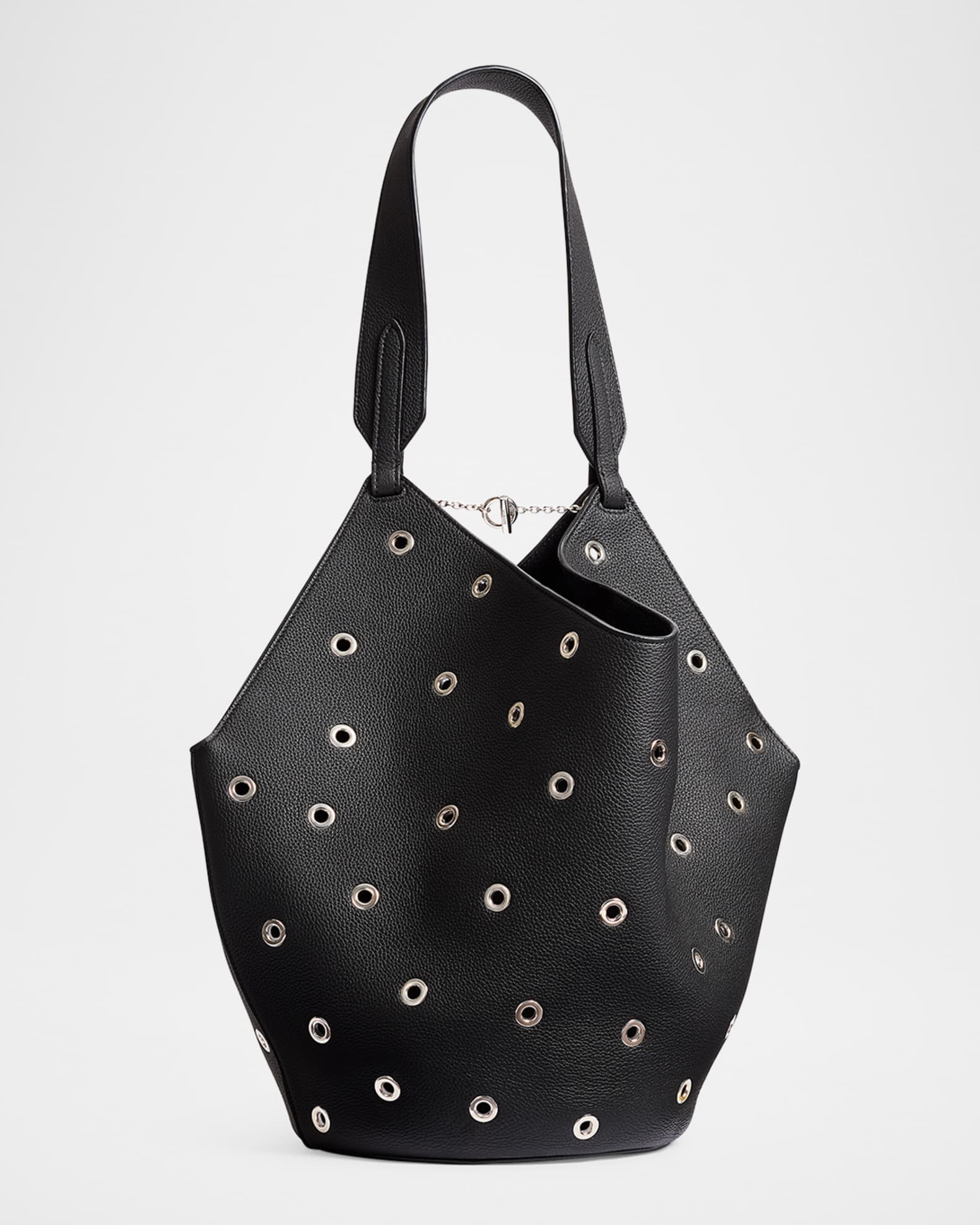 Lotus Small Grommet Calfskin Tote Bag 0