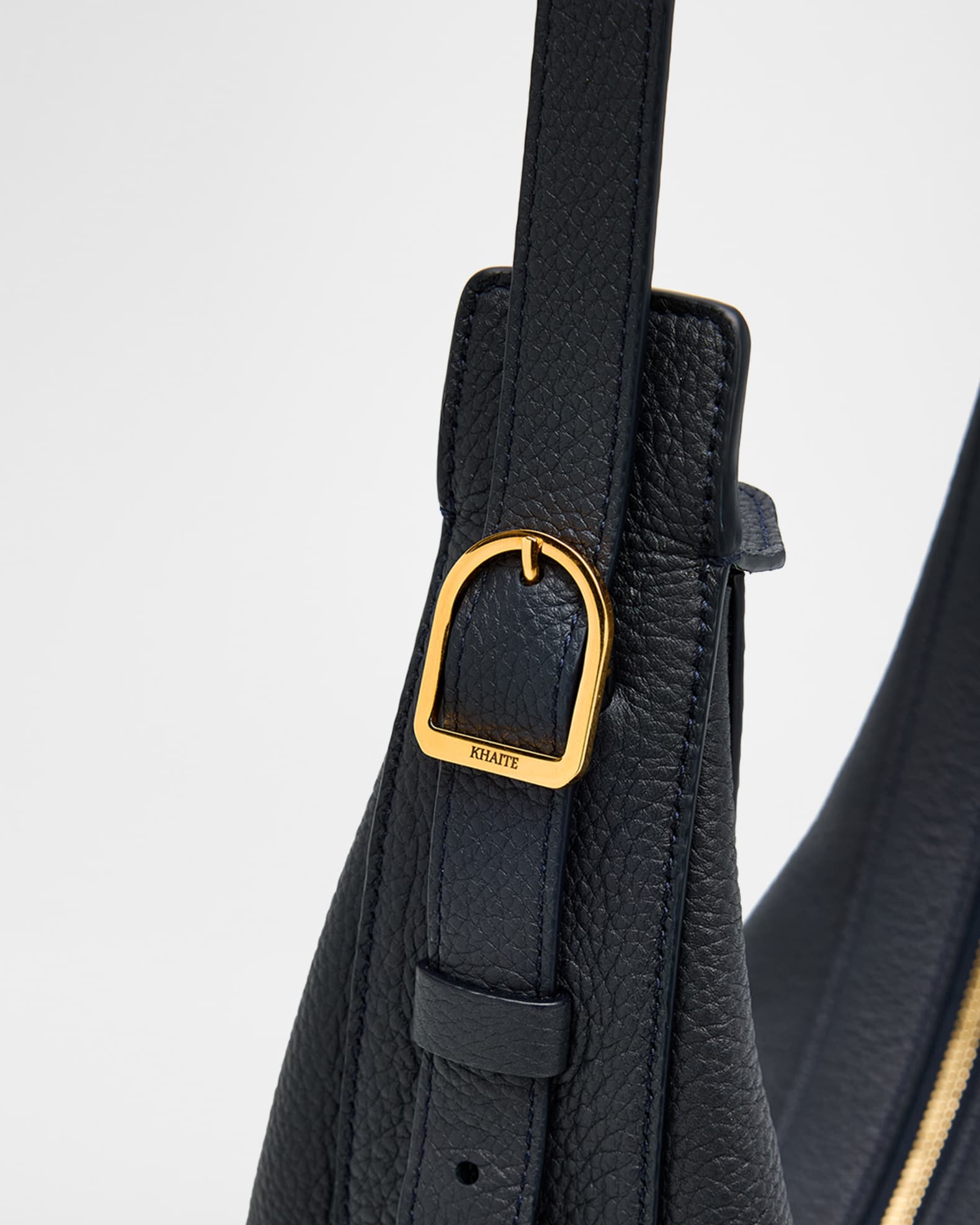 Khaite Augustina Small Zip Calfskin Crossbody Bag | Neiman Marcus