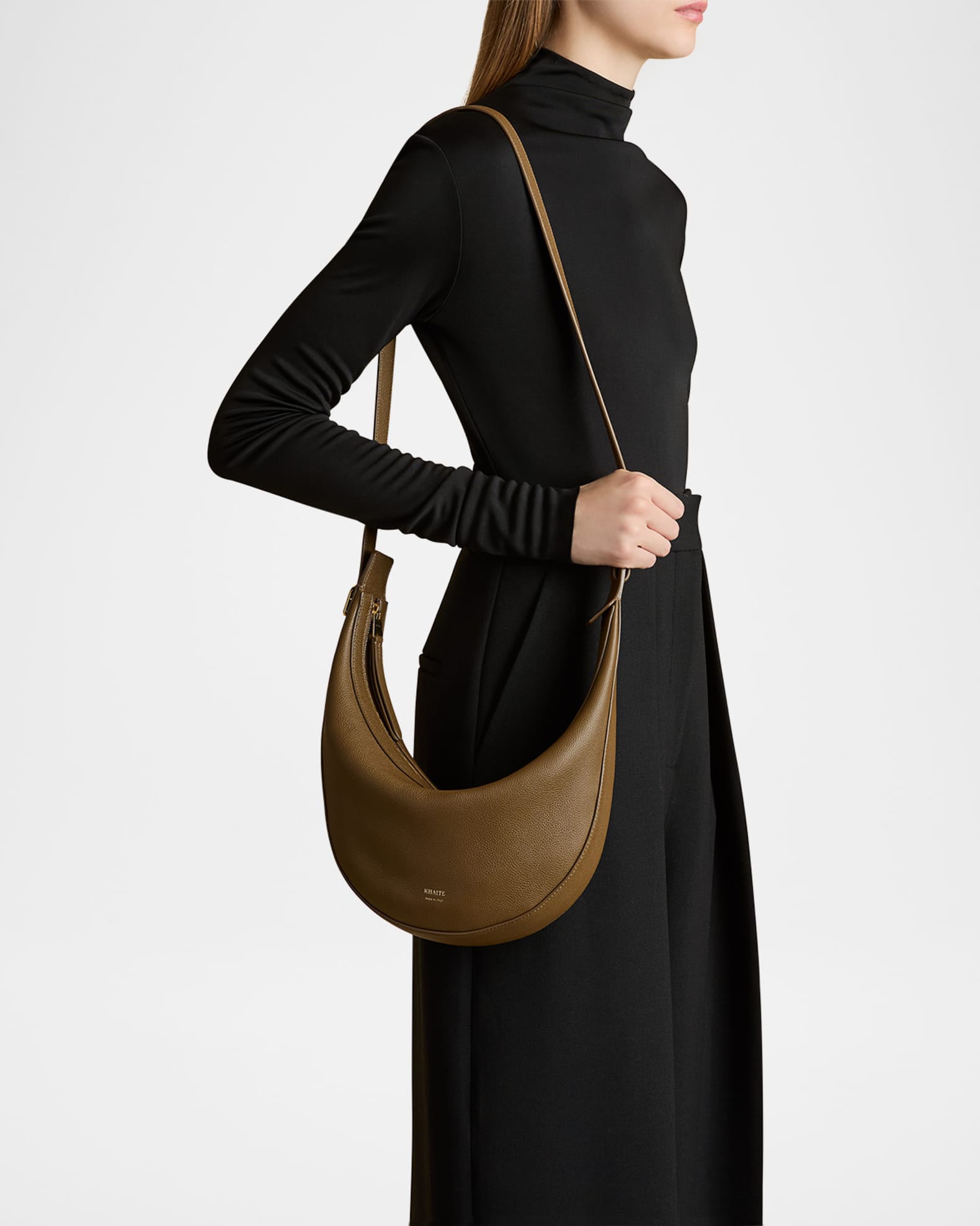 Augustina Small Zip Calfskin Crossbody Bag 1