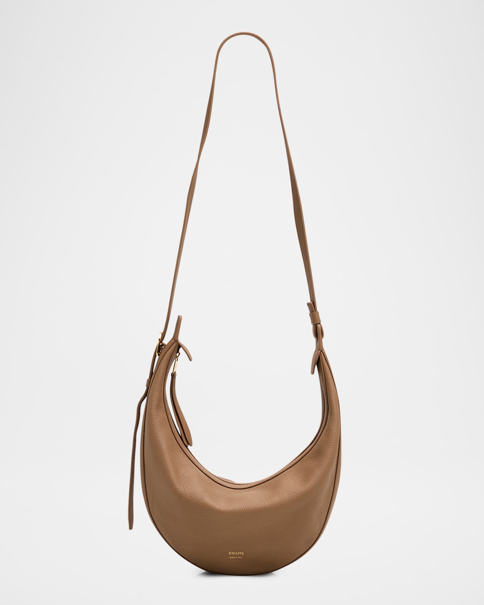 Khaite Augustina Small Zip Calfskin Crossbody Bag | Neiman Marcus