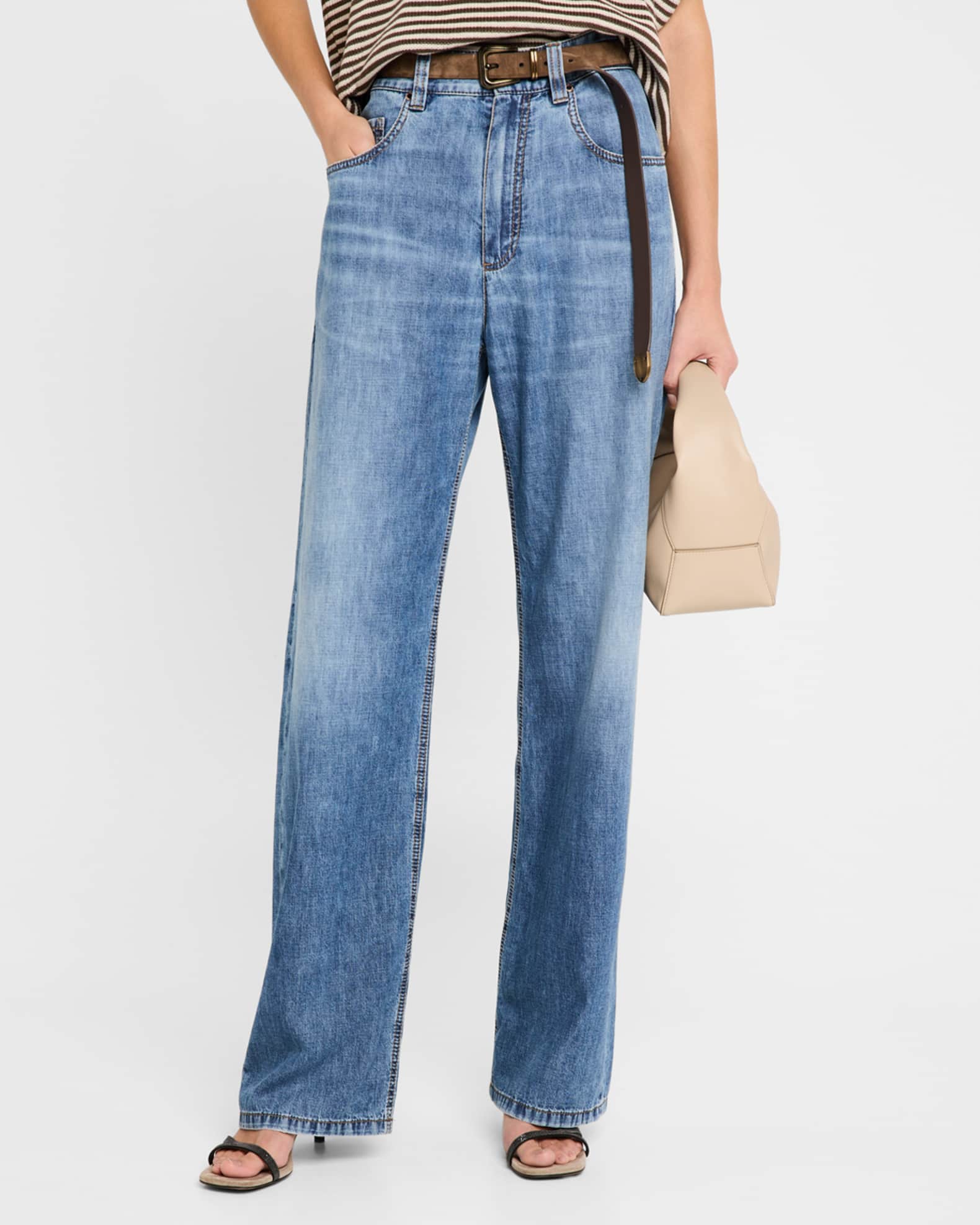 上品なブランド Cucinelli Brunello Straight Marcus Neiman | Jeans Leg パンツ