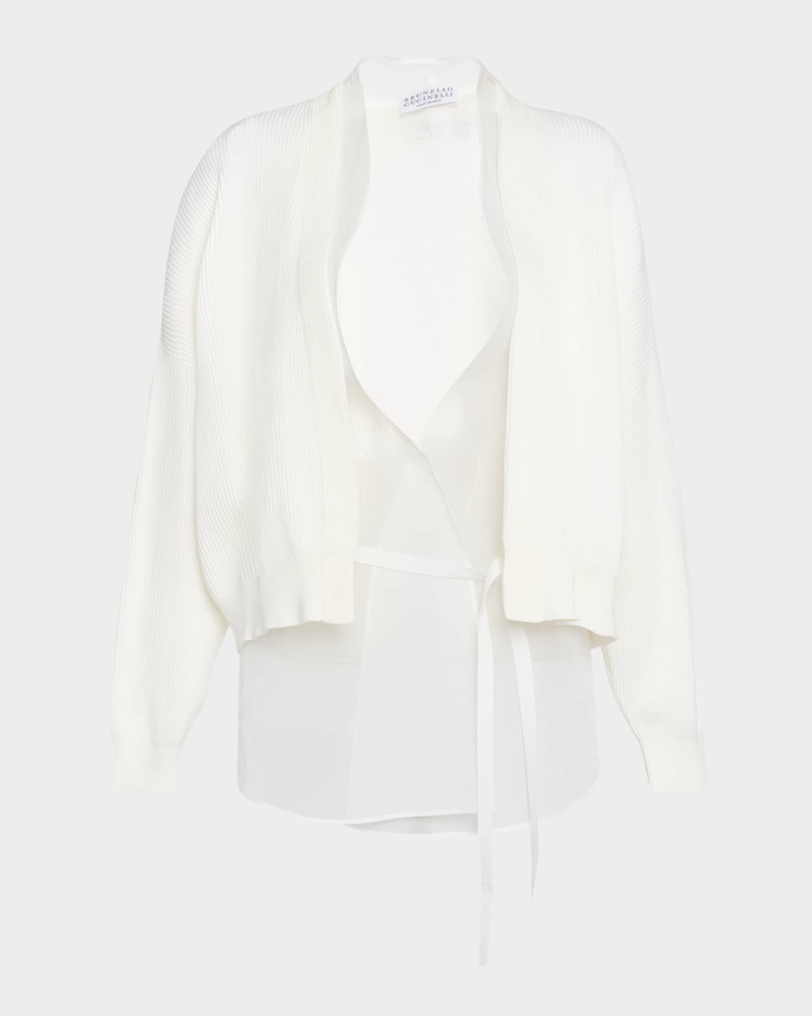 Layered Golf  Cotton Organza Cardigan