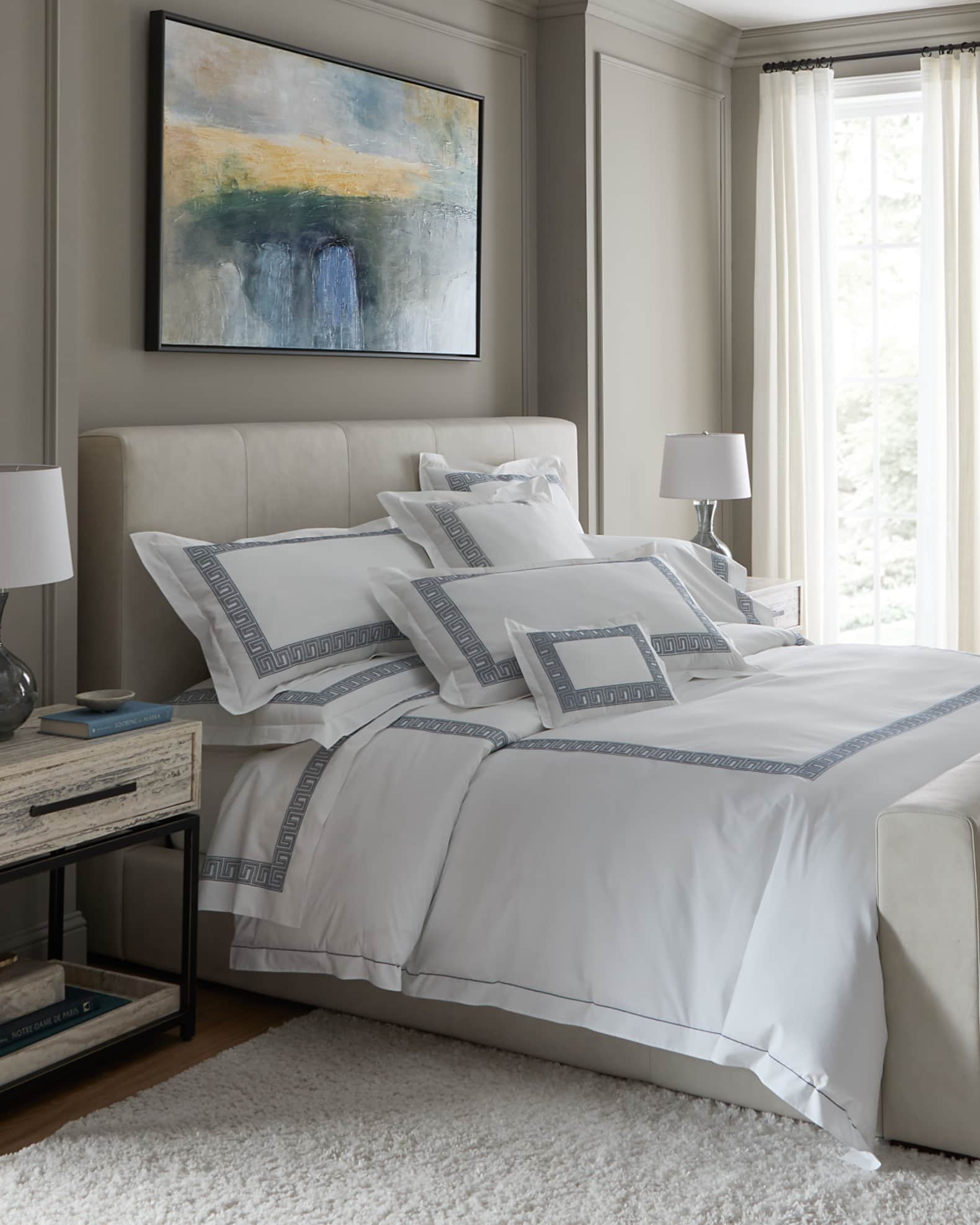 Matouk Schumacher Ophelia King Flat Sheet Neiman Marcus