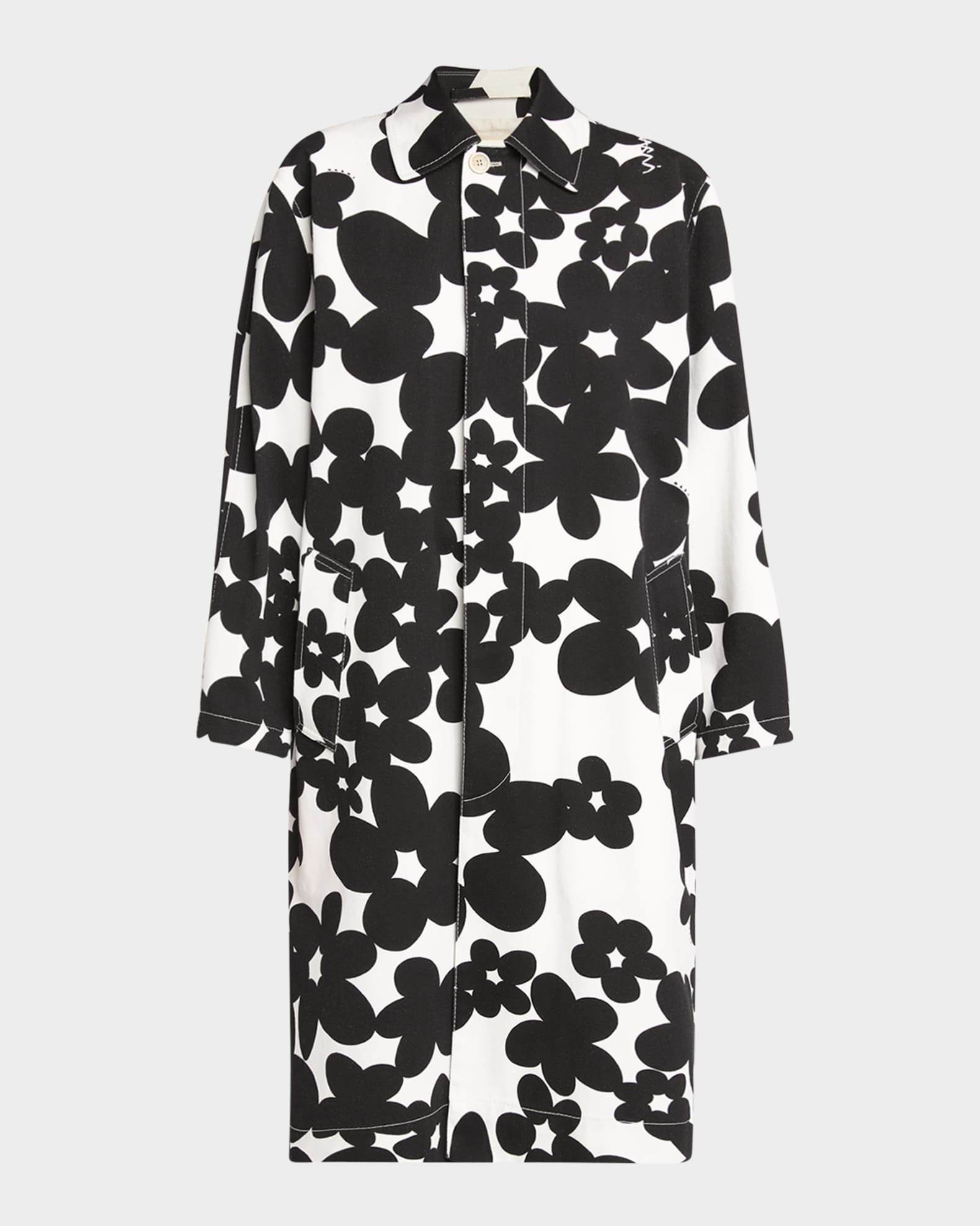 Printed Straight Duster Coat 0
