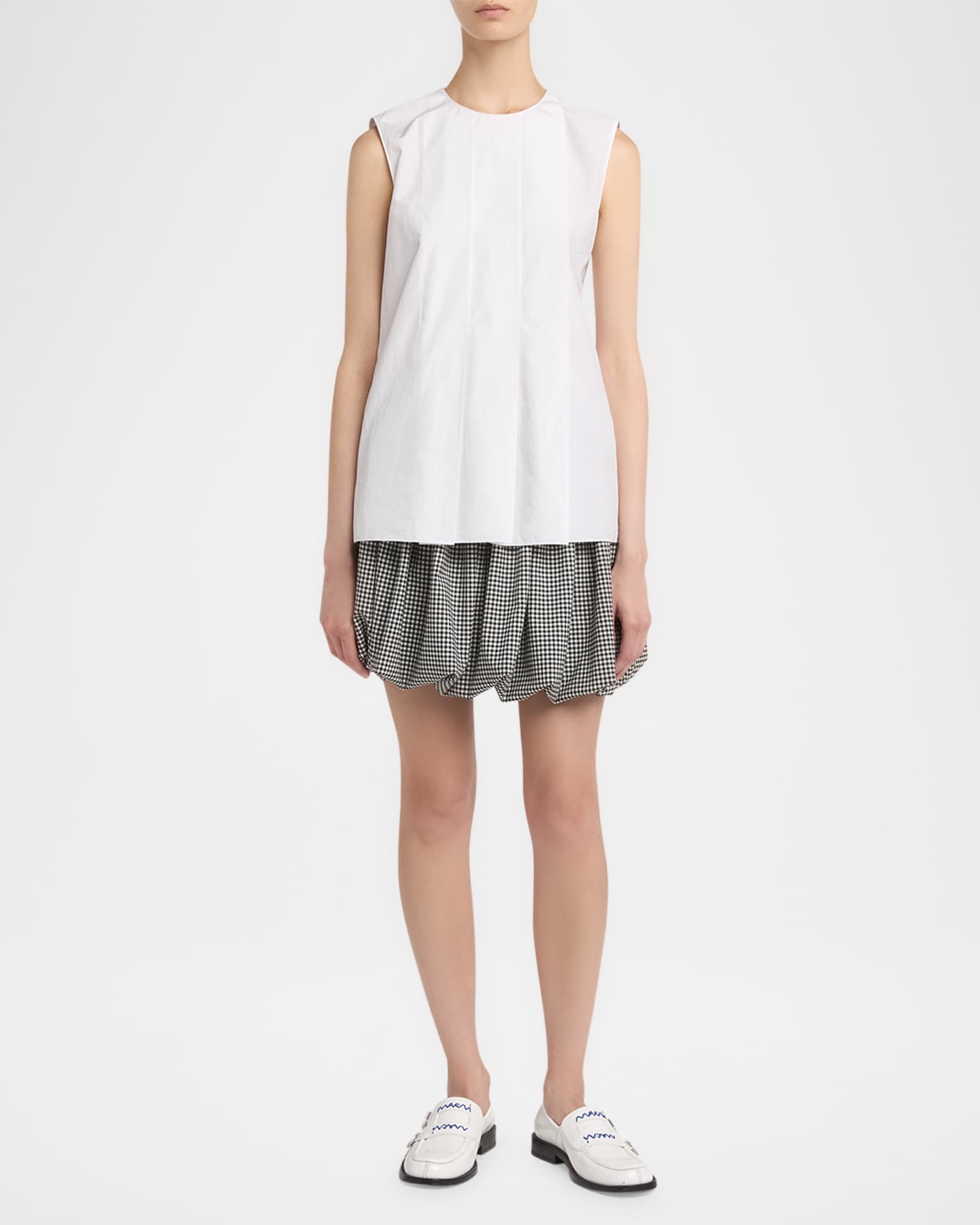 Pleated Sleeveless Top 1