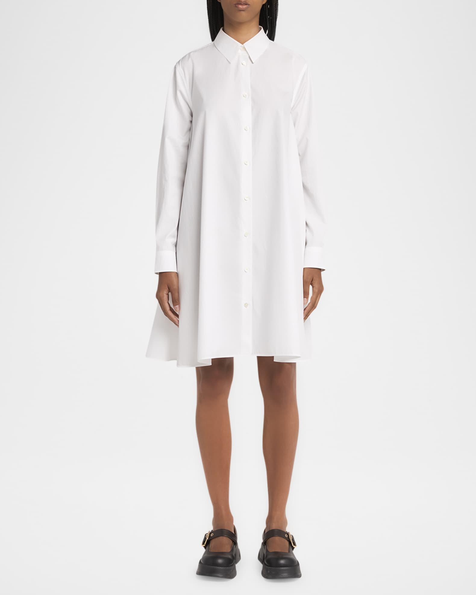 Poplin Mini Shirt Dress