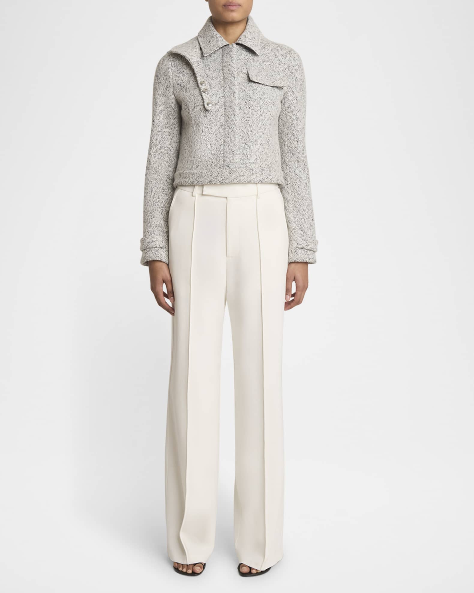 Proenza Schouler wool cotton Cutout design knit Off white white XS