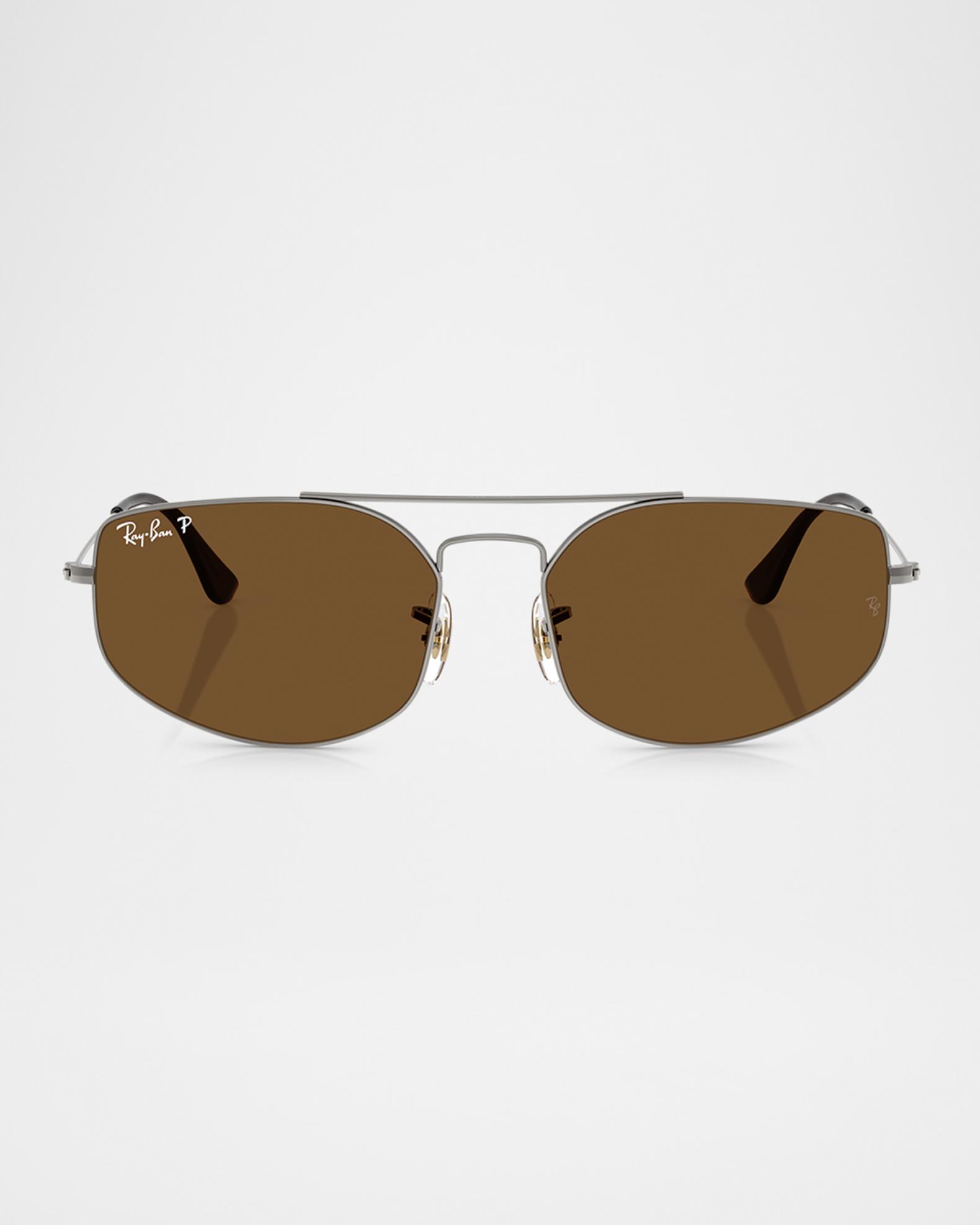 Ray Ban Geometric Sunglasses Ray-Ban RB4306 Geometric Sunglasses - Black Frame with Green  main image 3
