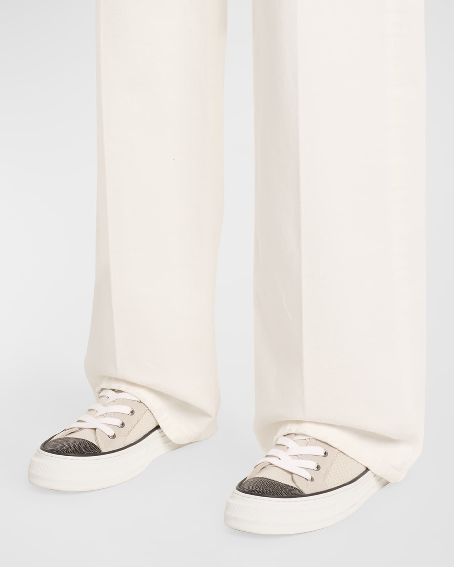 Knit Monili Cap-Toe Sneakers 1