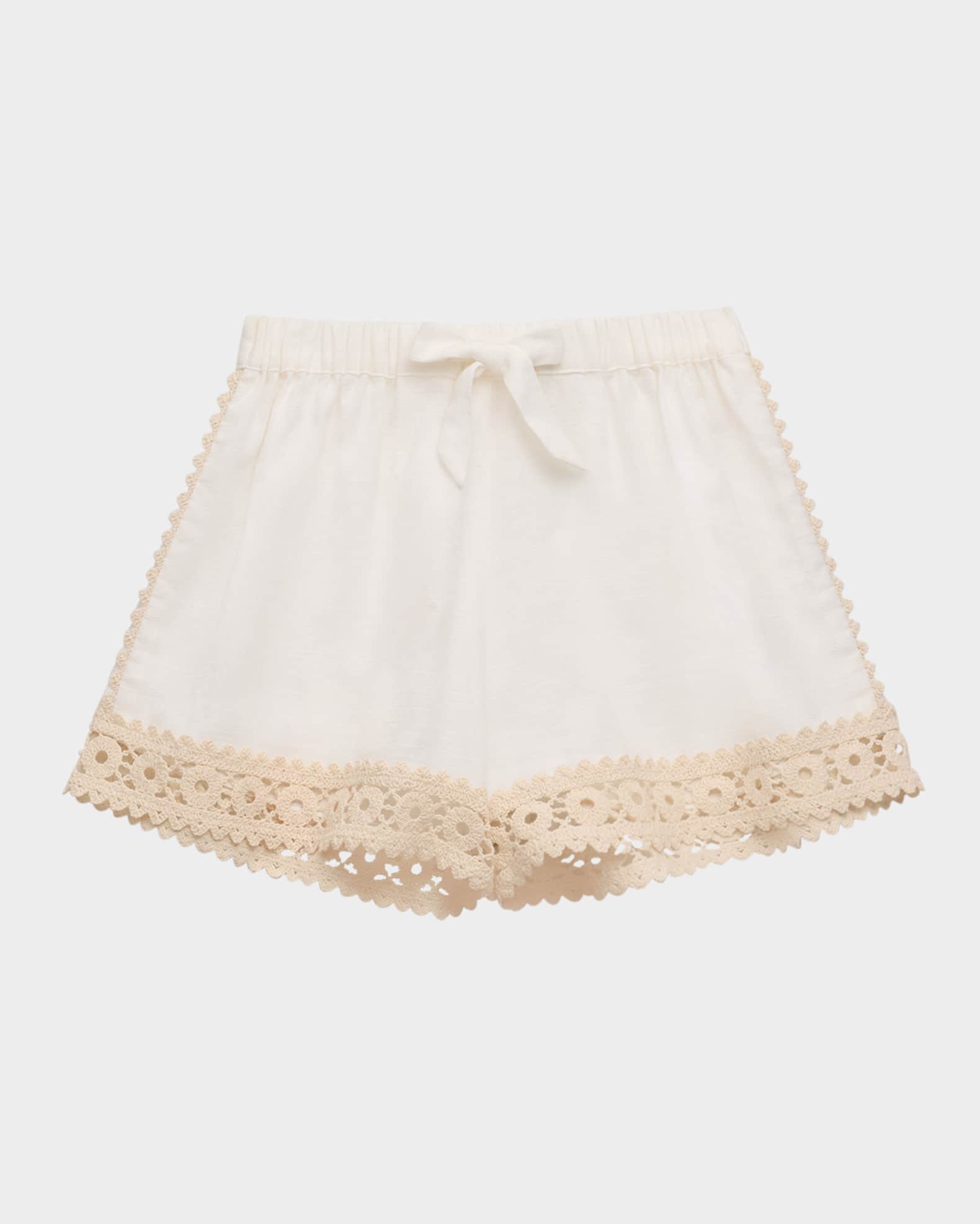 Girl's Wylie Scallop Trim Shorts, Size 4-12 0
