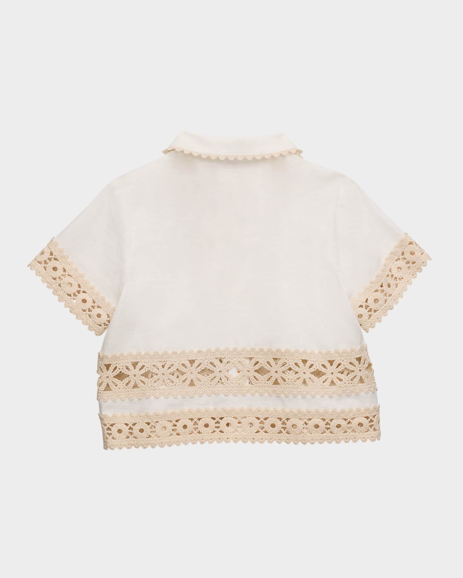 Girl's Wylie Scallop Trim Shirt, Size 4-12 1