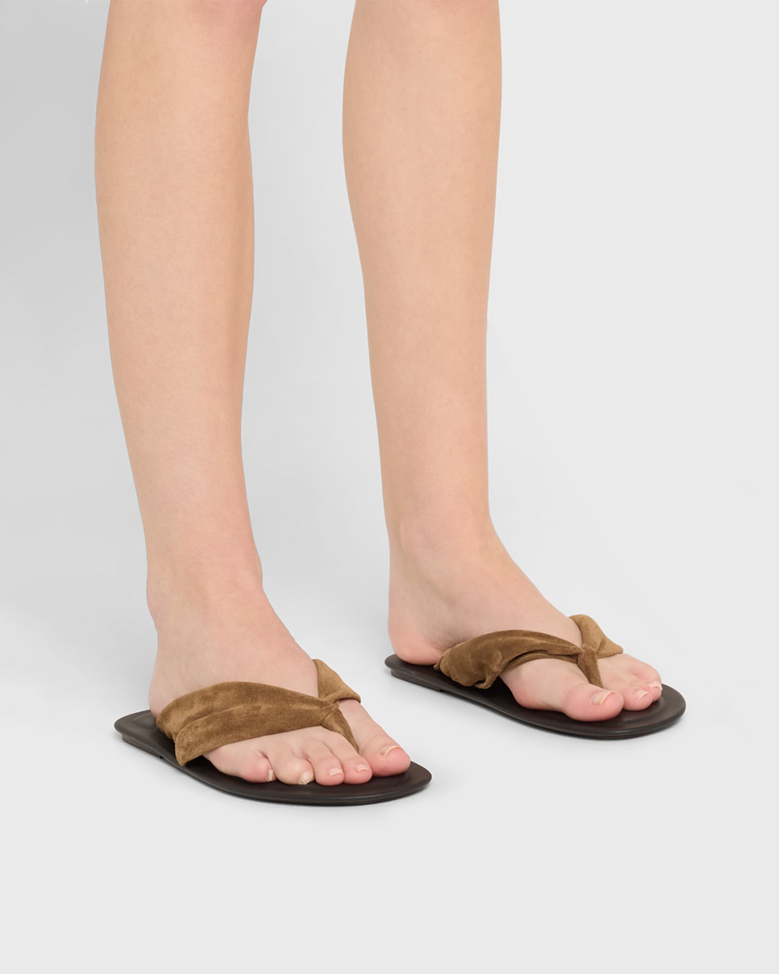 Suede Thong Sandals 1