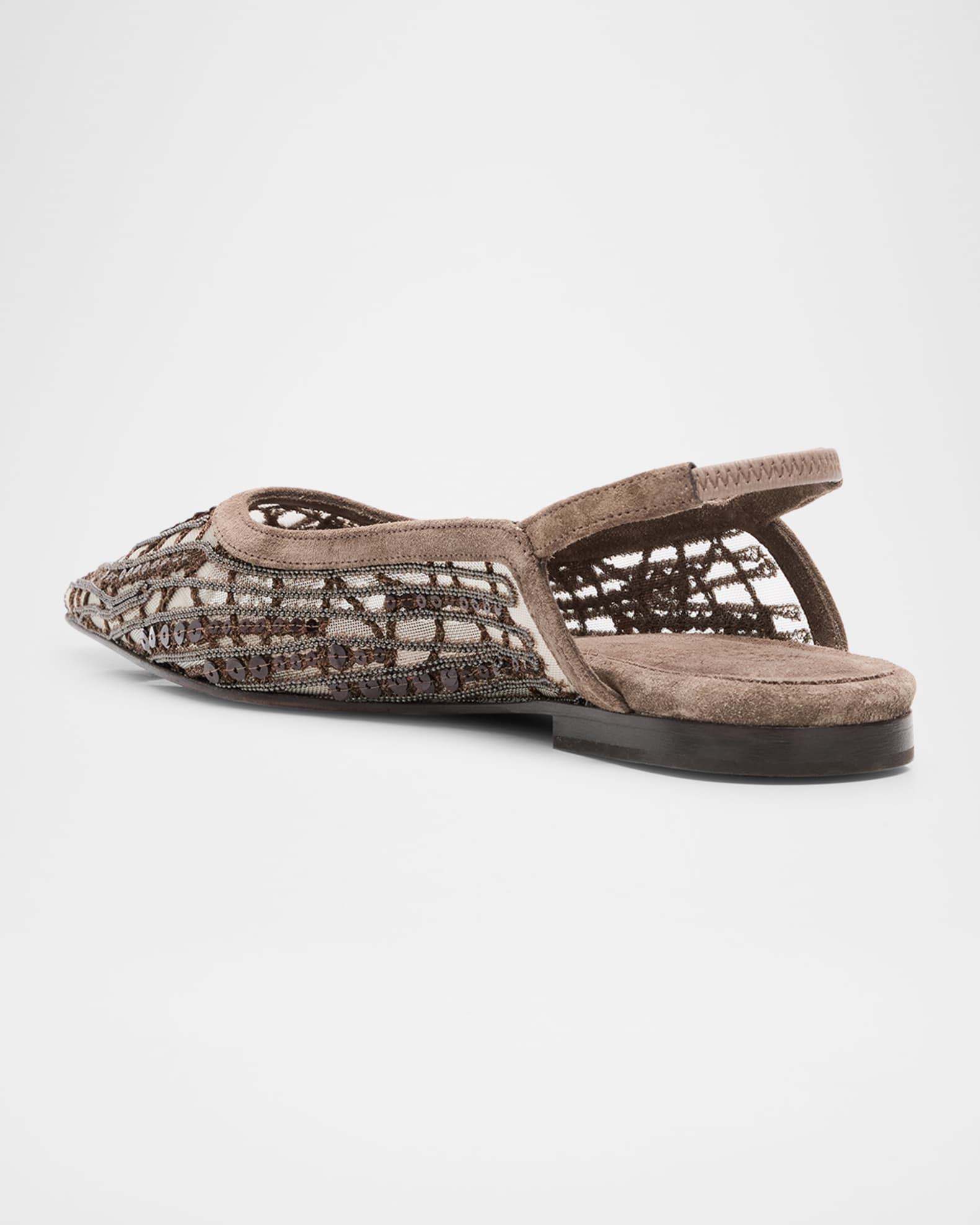 【関税＆送料込み】Brunello Cucinelli Ballerinas Brunello Cucinelli Woven Monili Slingback Flats | Neiman Marcus