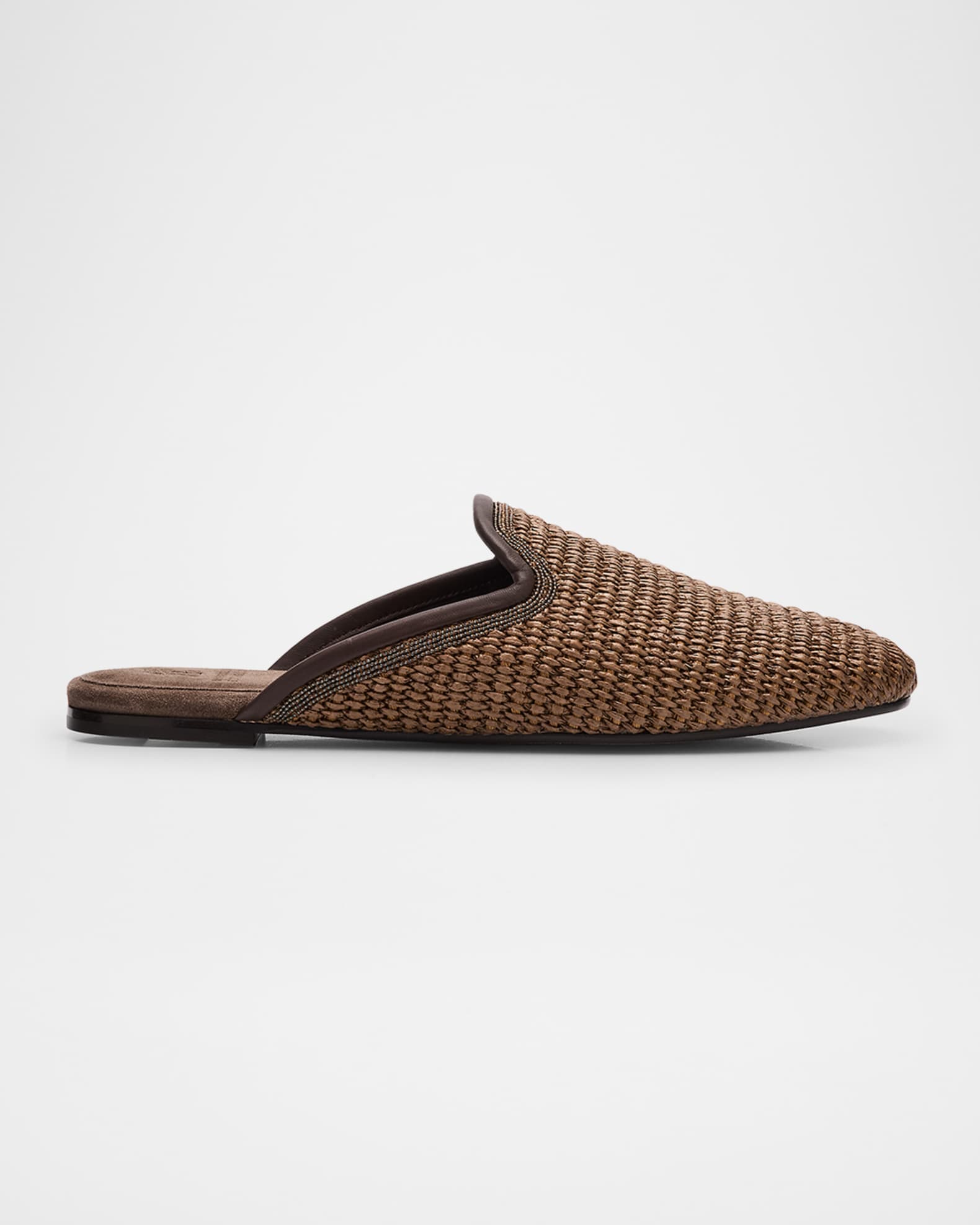 Raffia Monili Loafer Mules 0