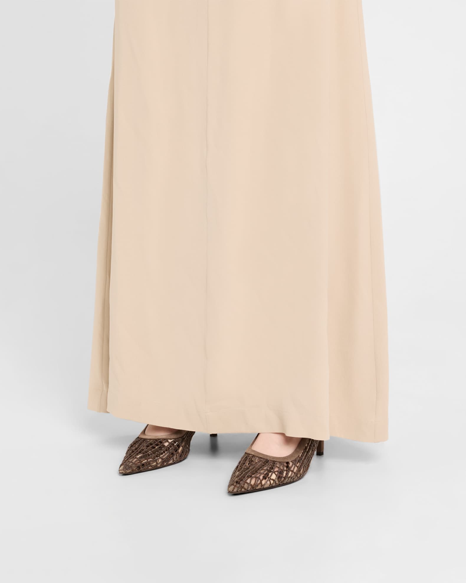 Monili Suede Kitten-Heel Slingback Pumps 1