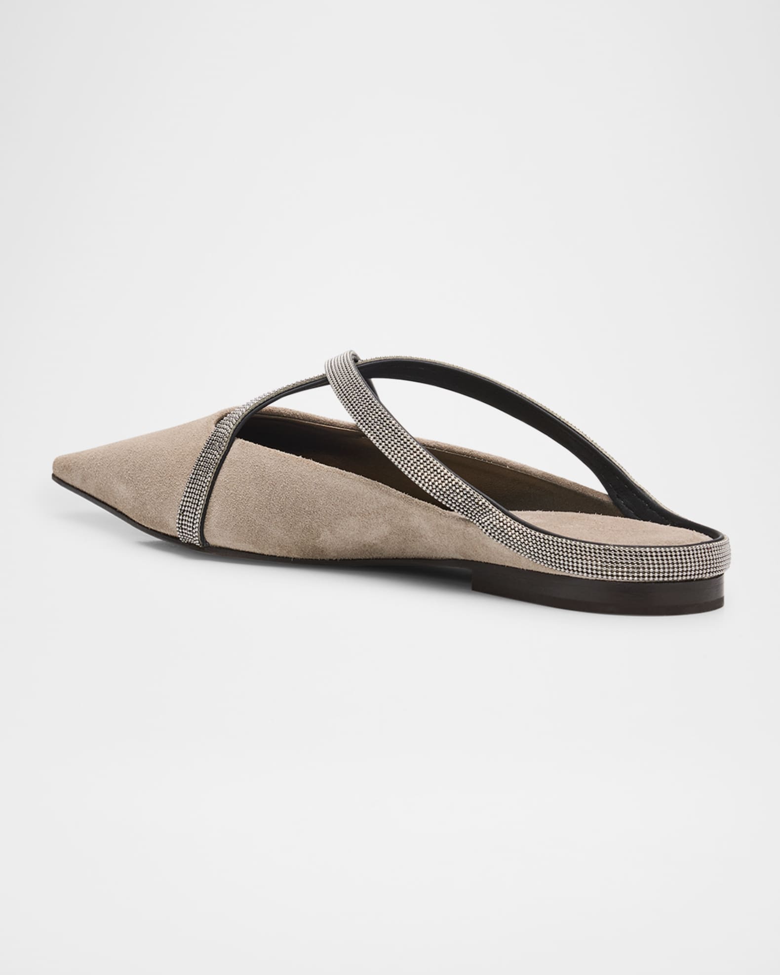 Monili Crisscross Suede Mule Flats 1