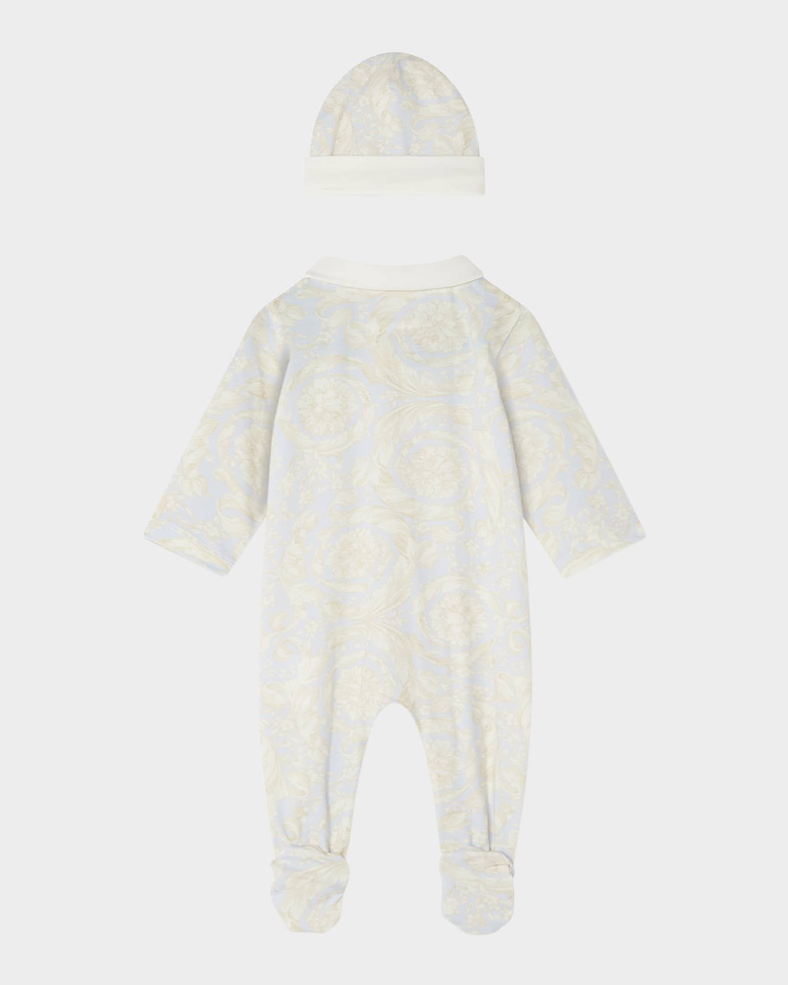 Kid's Barocco Jumpsuit and Beanie Set, Size 3M-9M 1