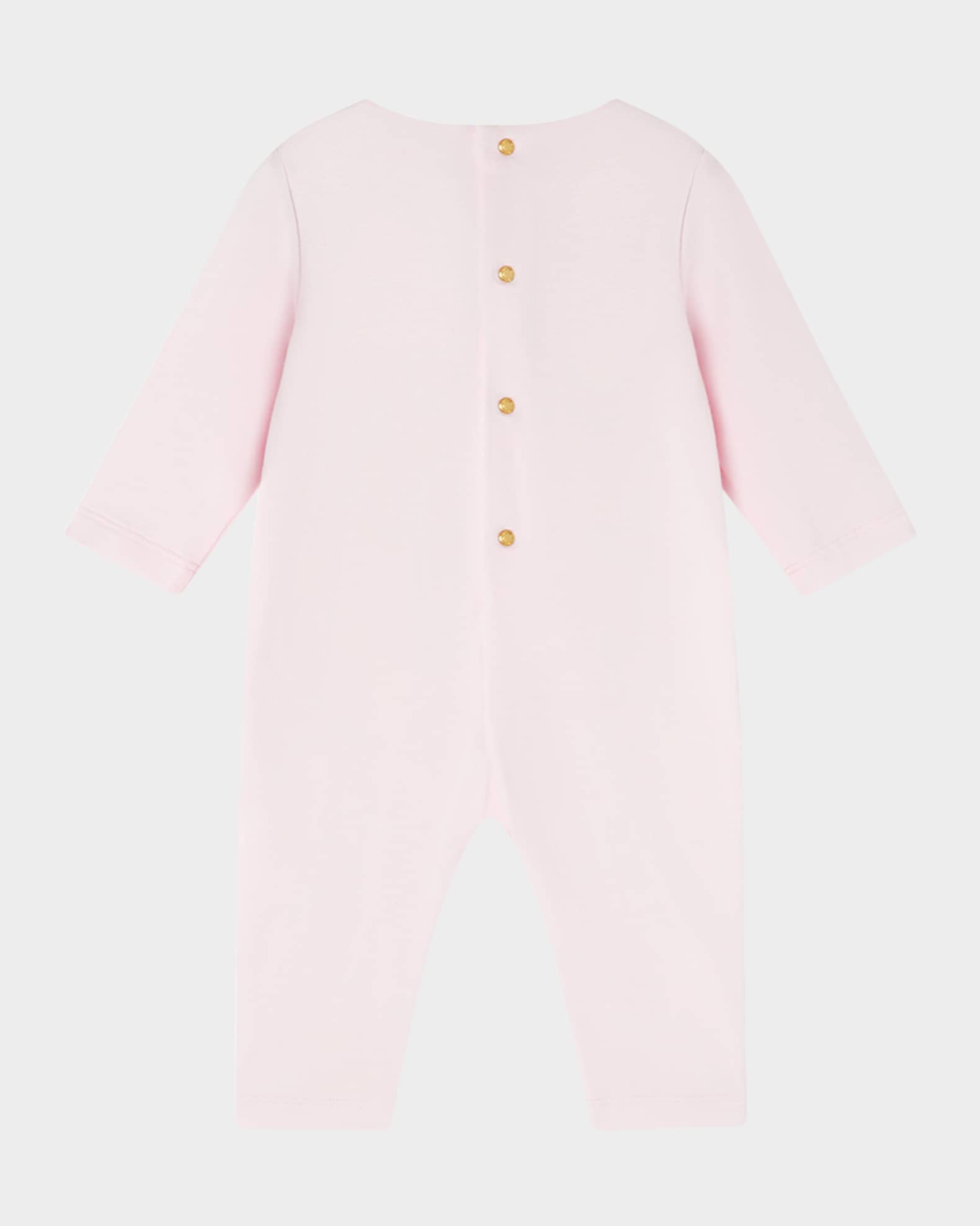 Girl's Logo-Print Necklace Graphic Coverall, Size 3M-18M 1
