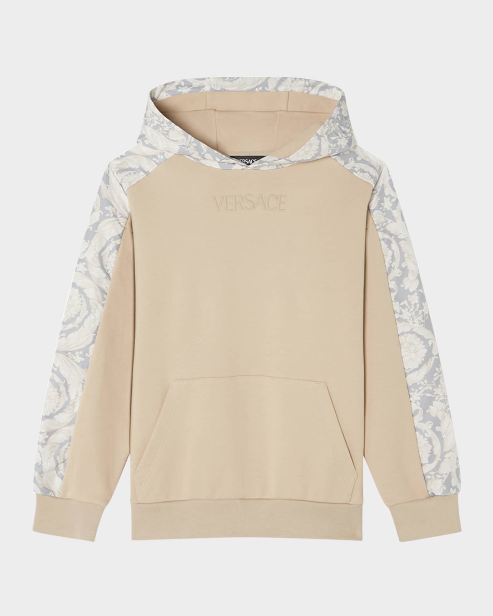 Boy's Logo-Print Hoodie W/ Barocco-Trim 0