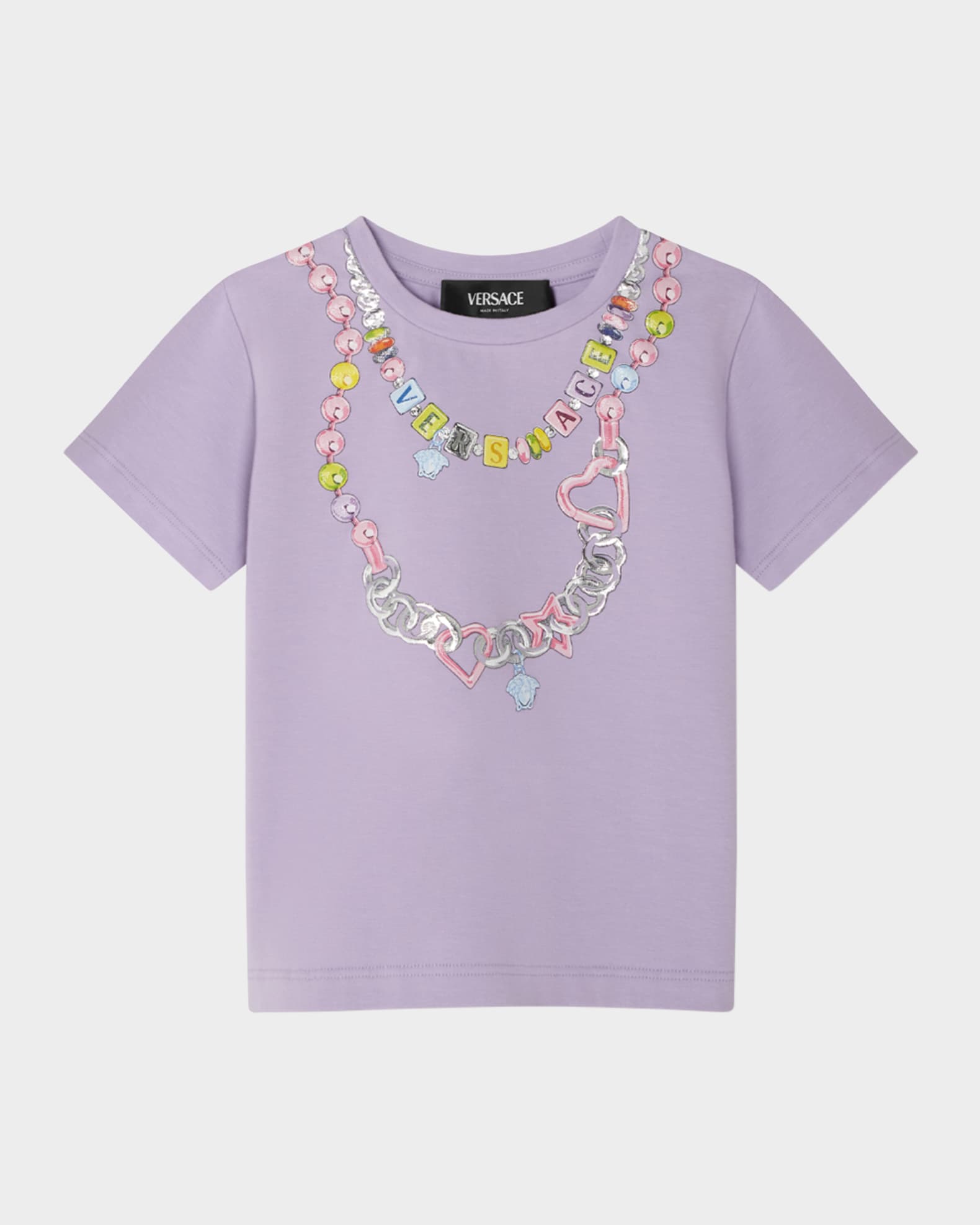 Girl's Logo-Print Necklace Graphic T-Shirt, Size 12M-4 0