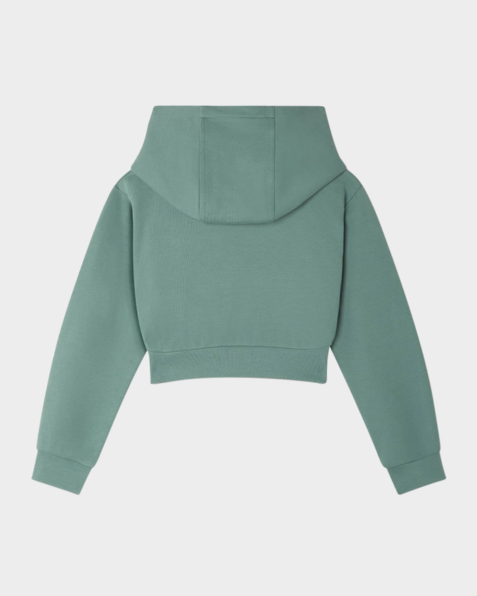 Girl's Hoodie W/ Embroidered Floral Logo, Size 6-14 1