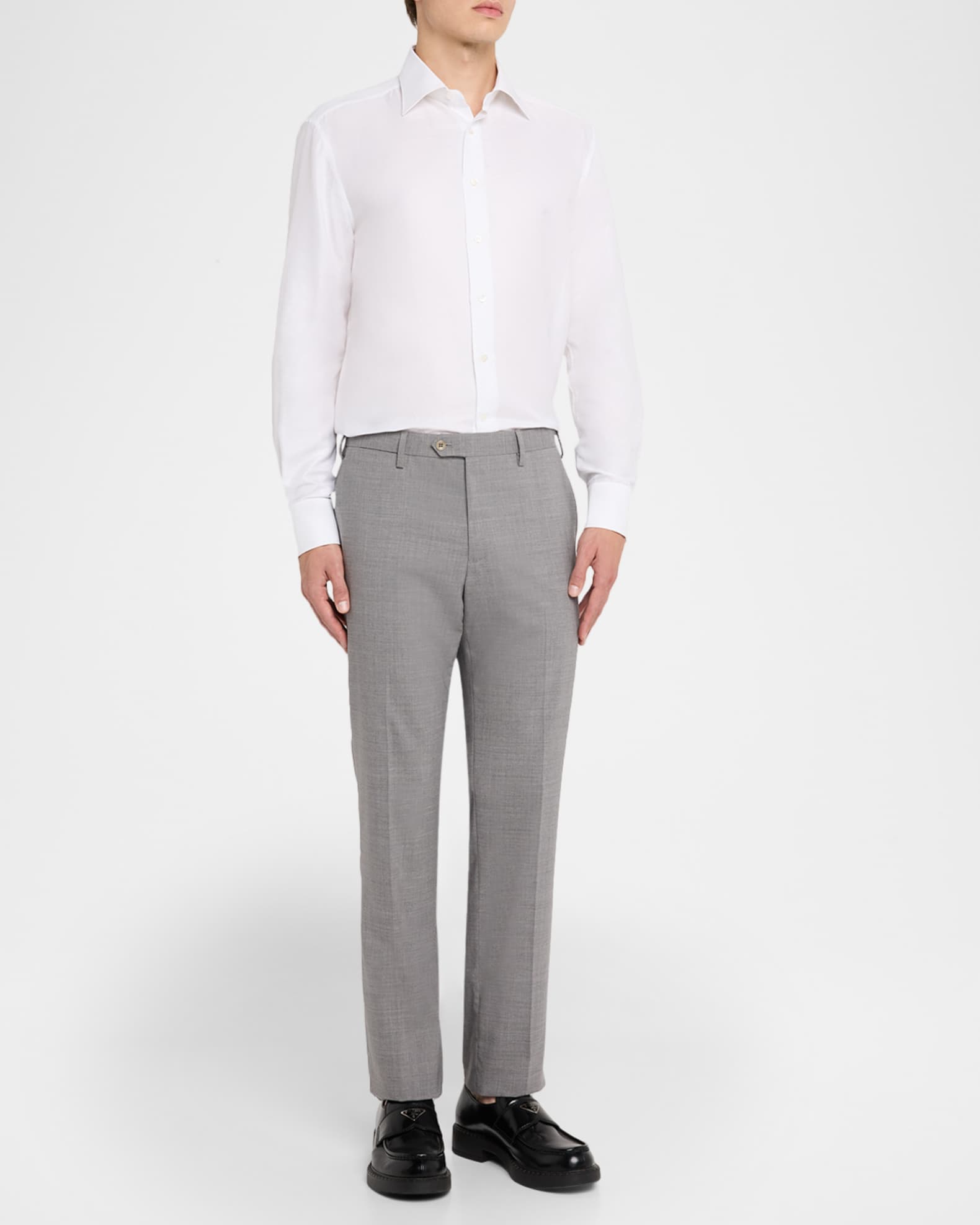 Men's Cotton-Linen Dress Shirt  1