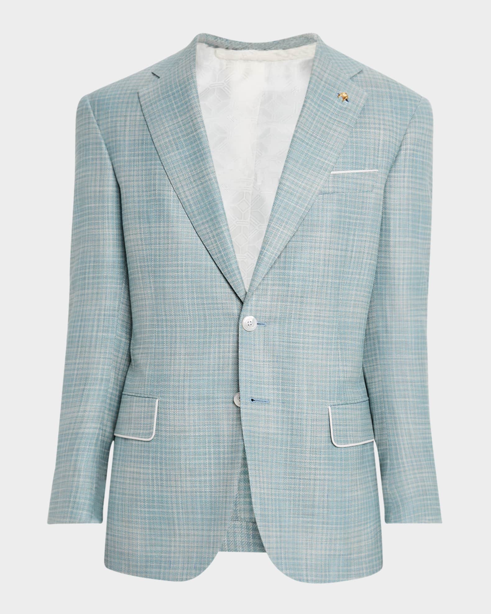 Men's Check Single-Breasted Sport Coat 0